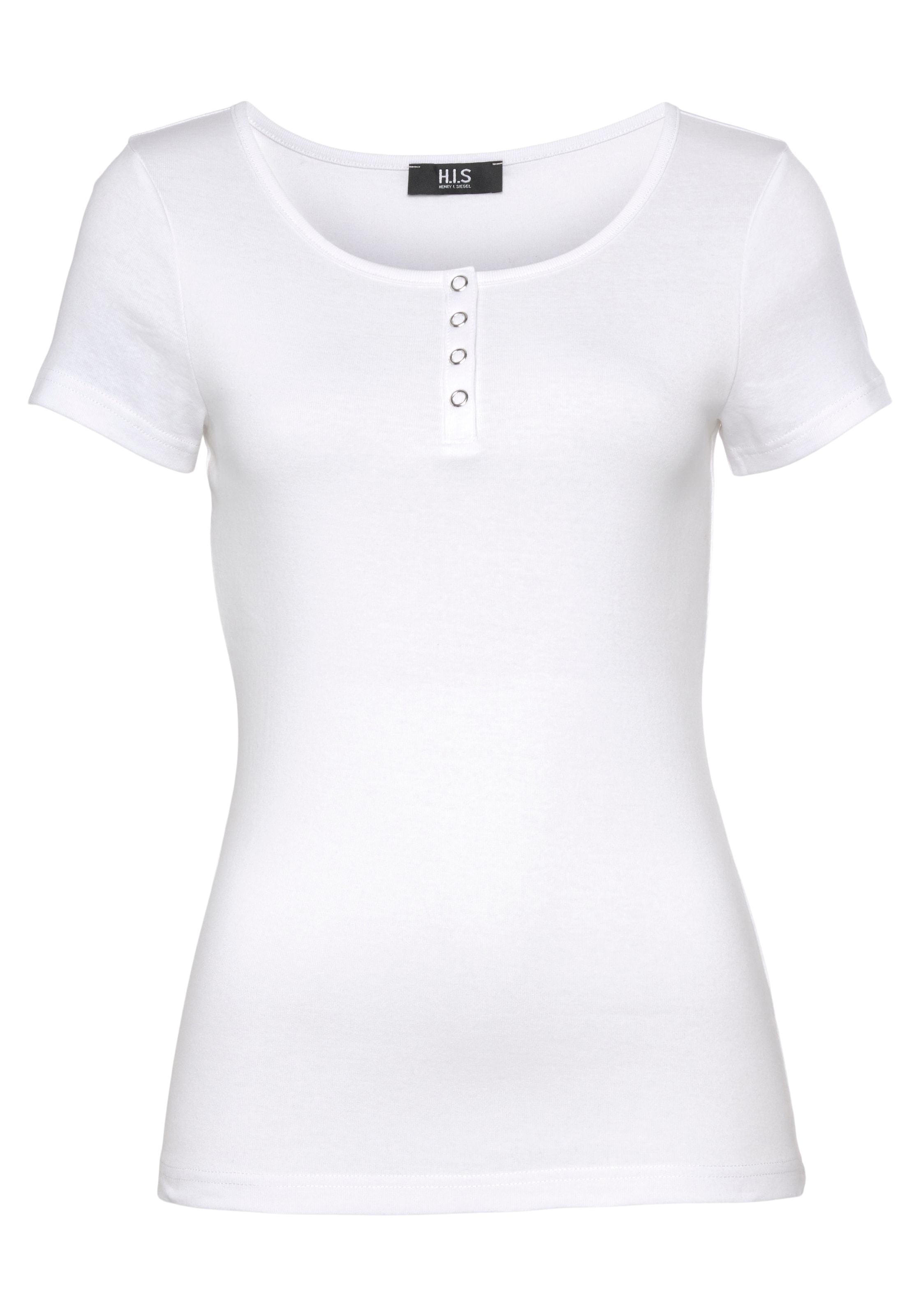 H.I.S T-Shirt, (Set, 2 tlg.), Kurzarm, unifarben, aus Baumwolle, im Set erhältlich