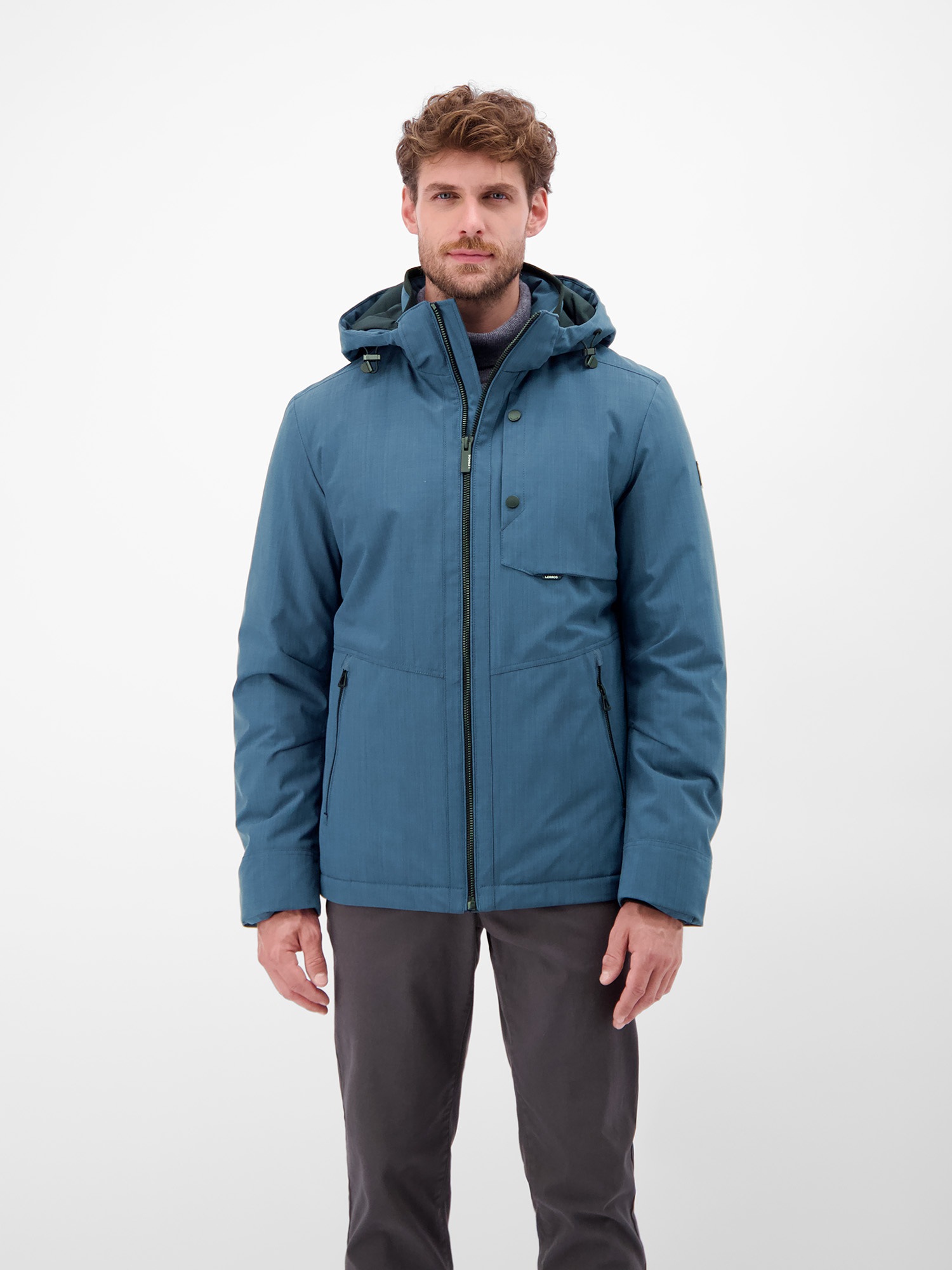 LERROS Outdoorjacke »Herren Blouson in Stukturoptik« mit Kapuze