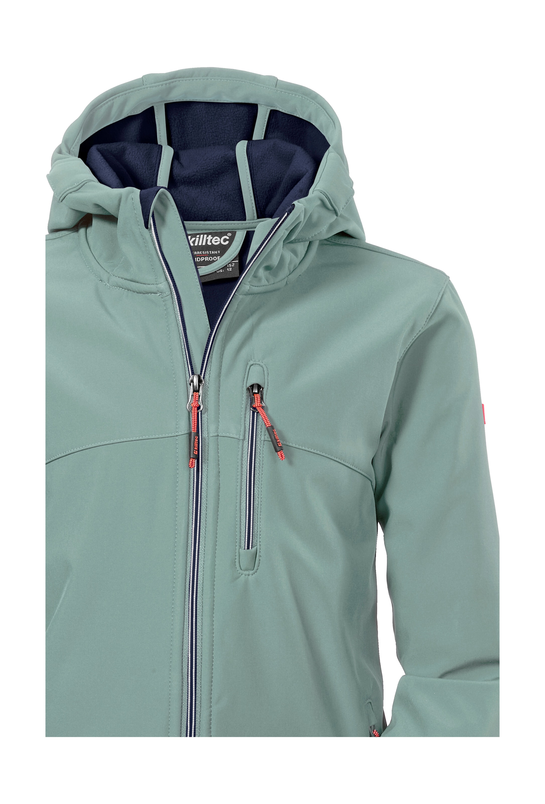 Killtec Softshelljacke »Girls Softshelljacke«, Wasserabweisend, verstellbare Kapuze u Ärmel, Fleece-Innenfutter