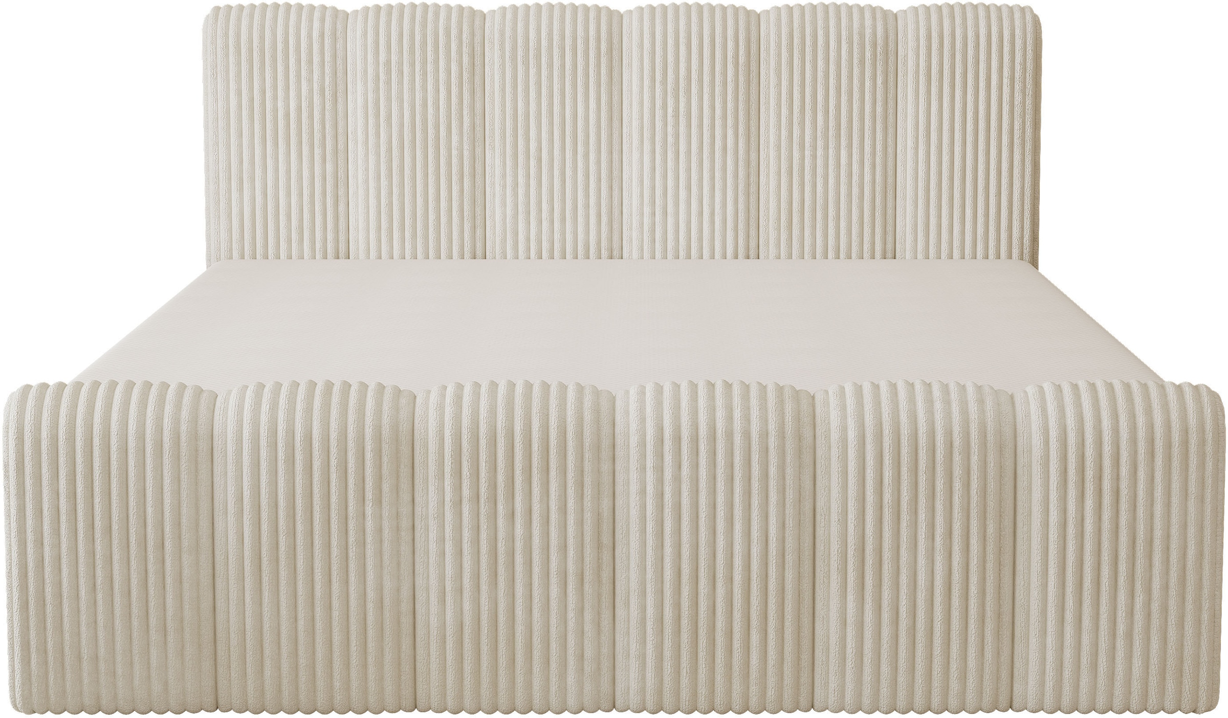 OTTO home Boxbett »SIVVA, Polsterbett mit Bettkasten, inkl. Taschenfederkernmatratze H3« mit Kaltschaumtopper, flauschiger Breit-Cord-Bezug, 180x200 cm