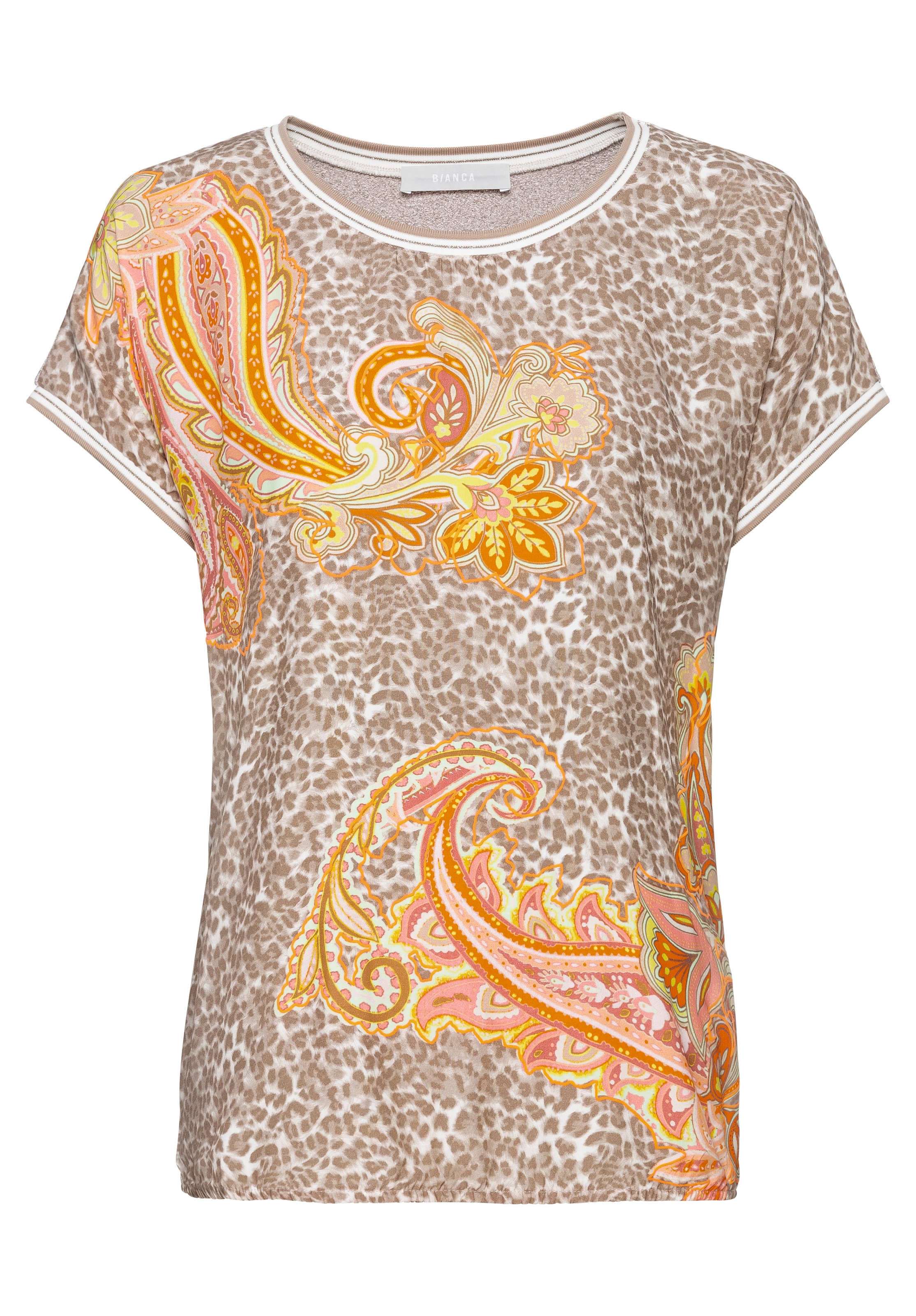 bianca Blusenshirt »JULIE«, angesagter Mustermix aus Leo-und Paisleyprint