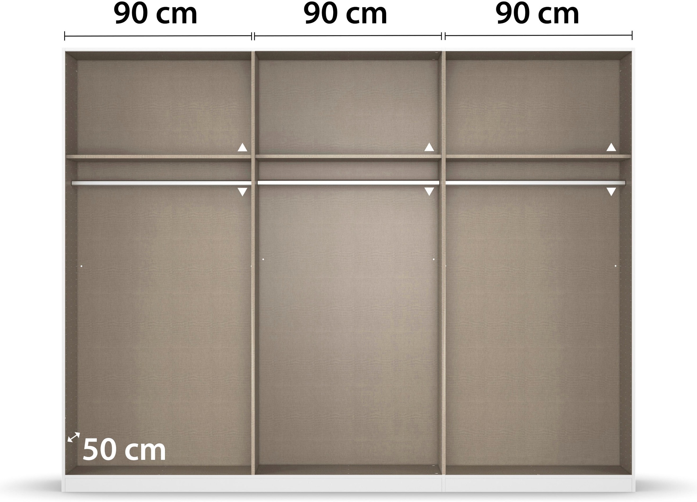 rauch Kleiderschrank »Drehtürenschrank Schrank Garderobe Wäscheschrank Schlafzimmer AVOLA«, (in 3 verschiedenen Ausstattungen BASIC/CLASSIC/PREMIUM), mit hochwertigen Stangengriffen in Schwarz aus Metall MADE IN GERMANY