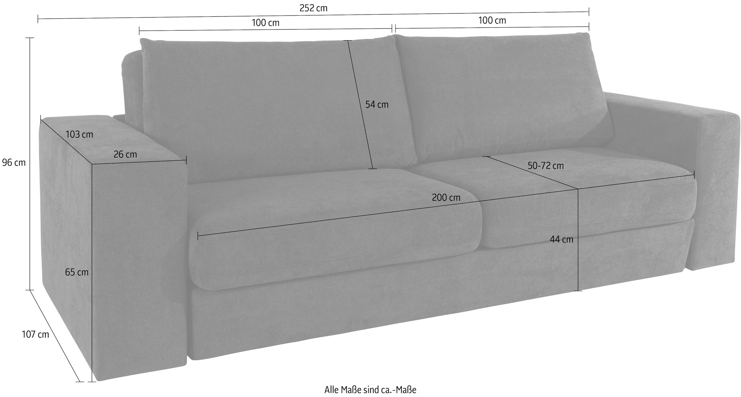 LOOKS by Wolfgang Joop 4-Sitzer »Looksv«, Verwandlungssofa: aus Sofa wird Sofa mit 2 Hockern