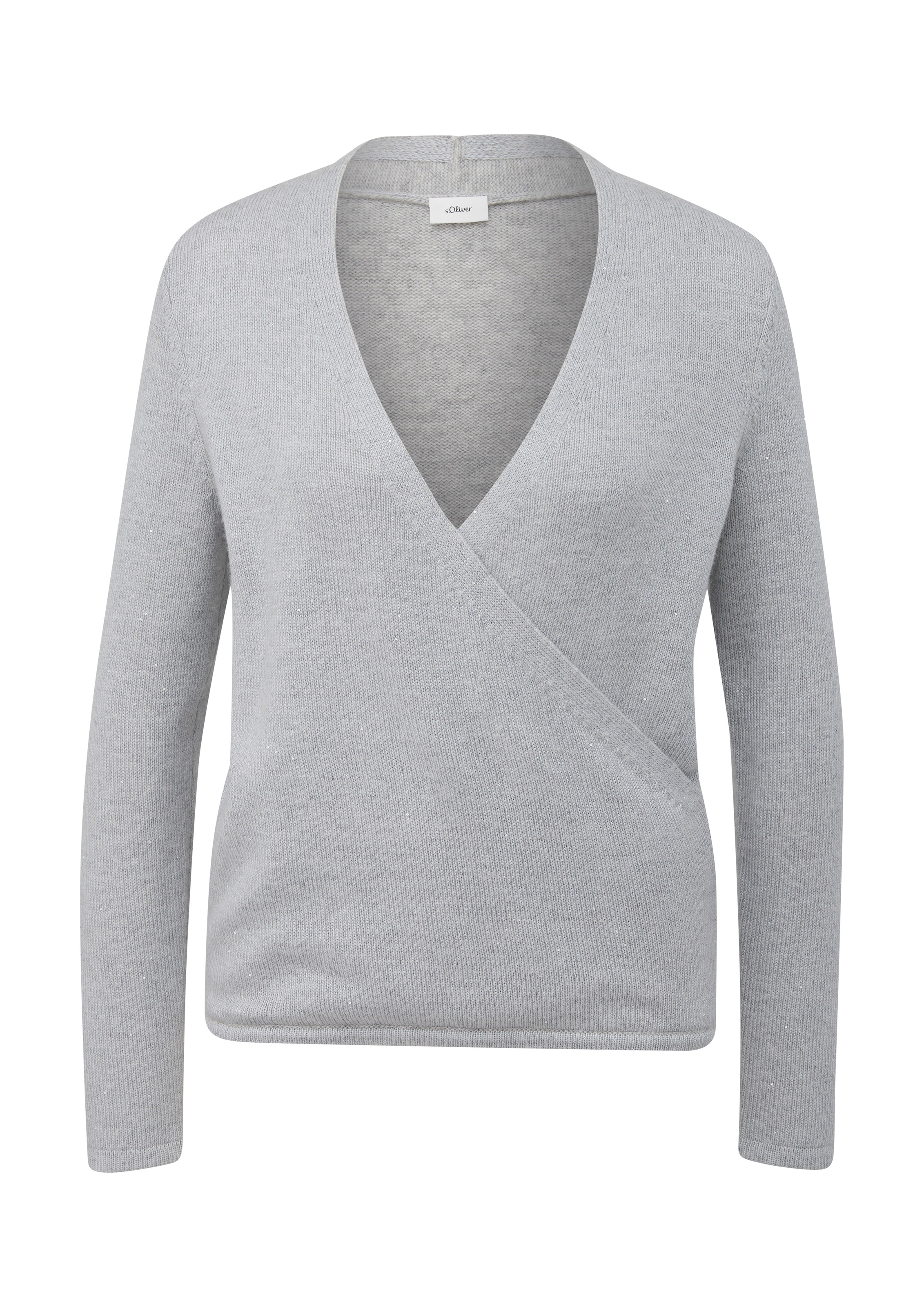 s.Oliver BLACK LABEL Strickpullover, in Wickel-Optik