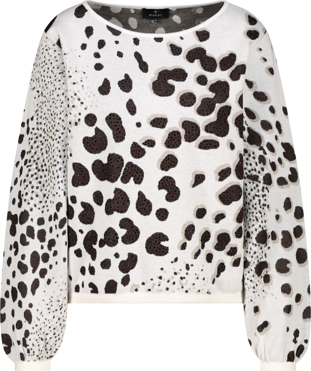 Monari Strickpullover »Pullover Leojacquard« Regular fit mit Leojacquard