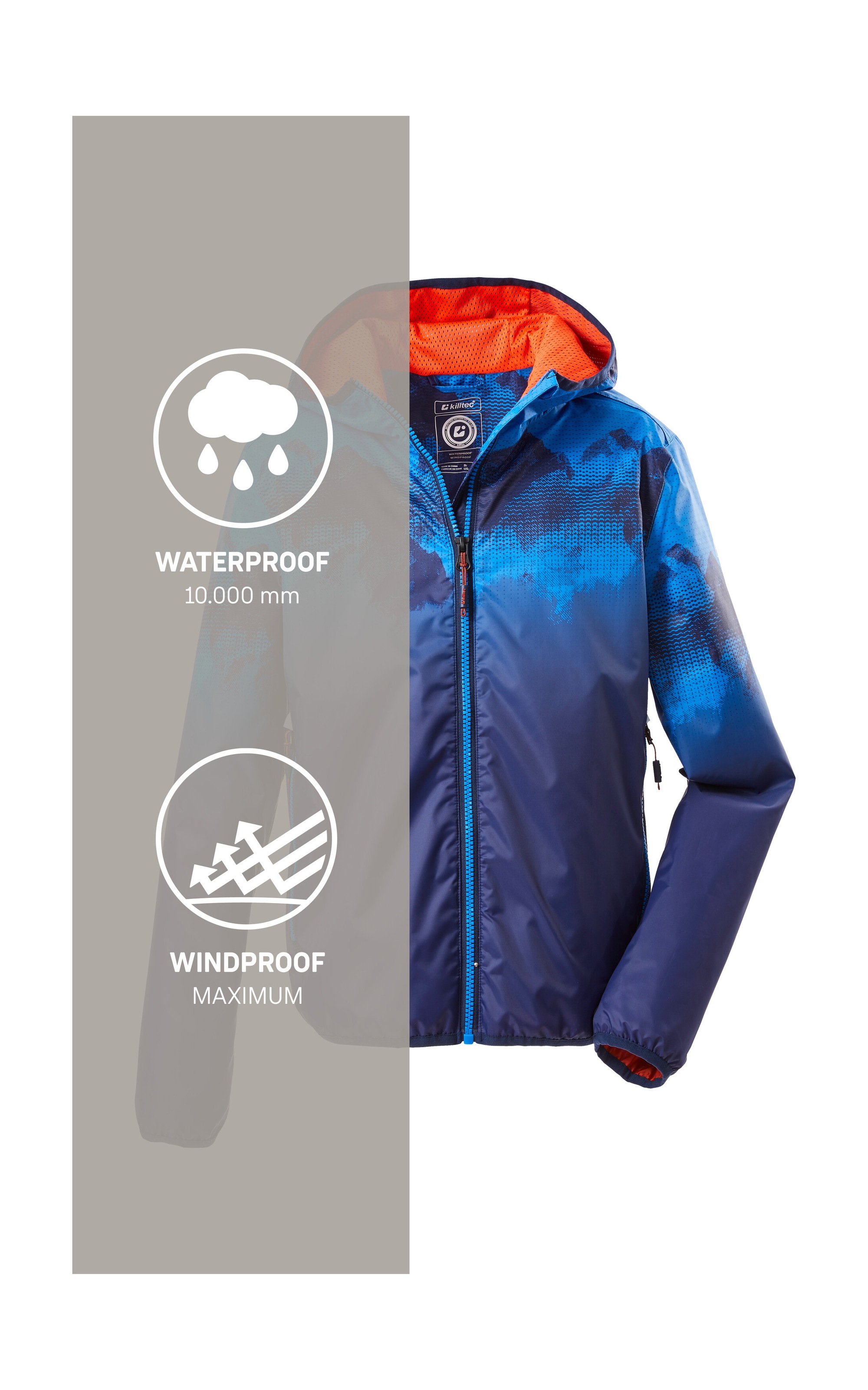 Killtec Outdoorjacke »Lyse BYS JCKT B«, Leichte, wasserdichte Kinderjacke, klein verpackbar, cooles Muster