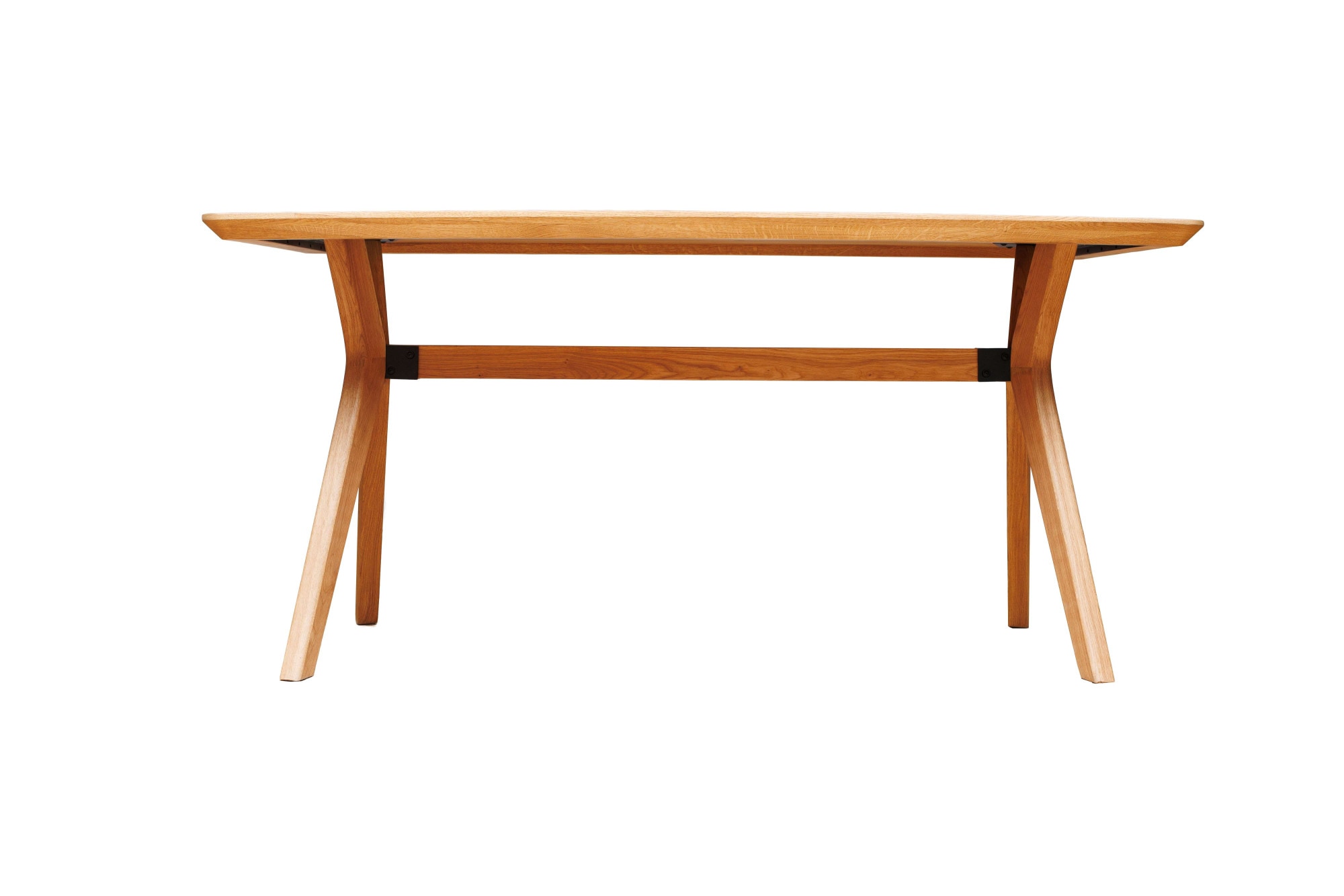 OTTO home Esstisch »Arco Küchentisch, Tisch, Speisetisch, Esszimmertisch, Familientisch« 4 cm Tischplatte, Eiche geölt, Schweizer Kante & gekreuzte Beine