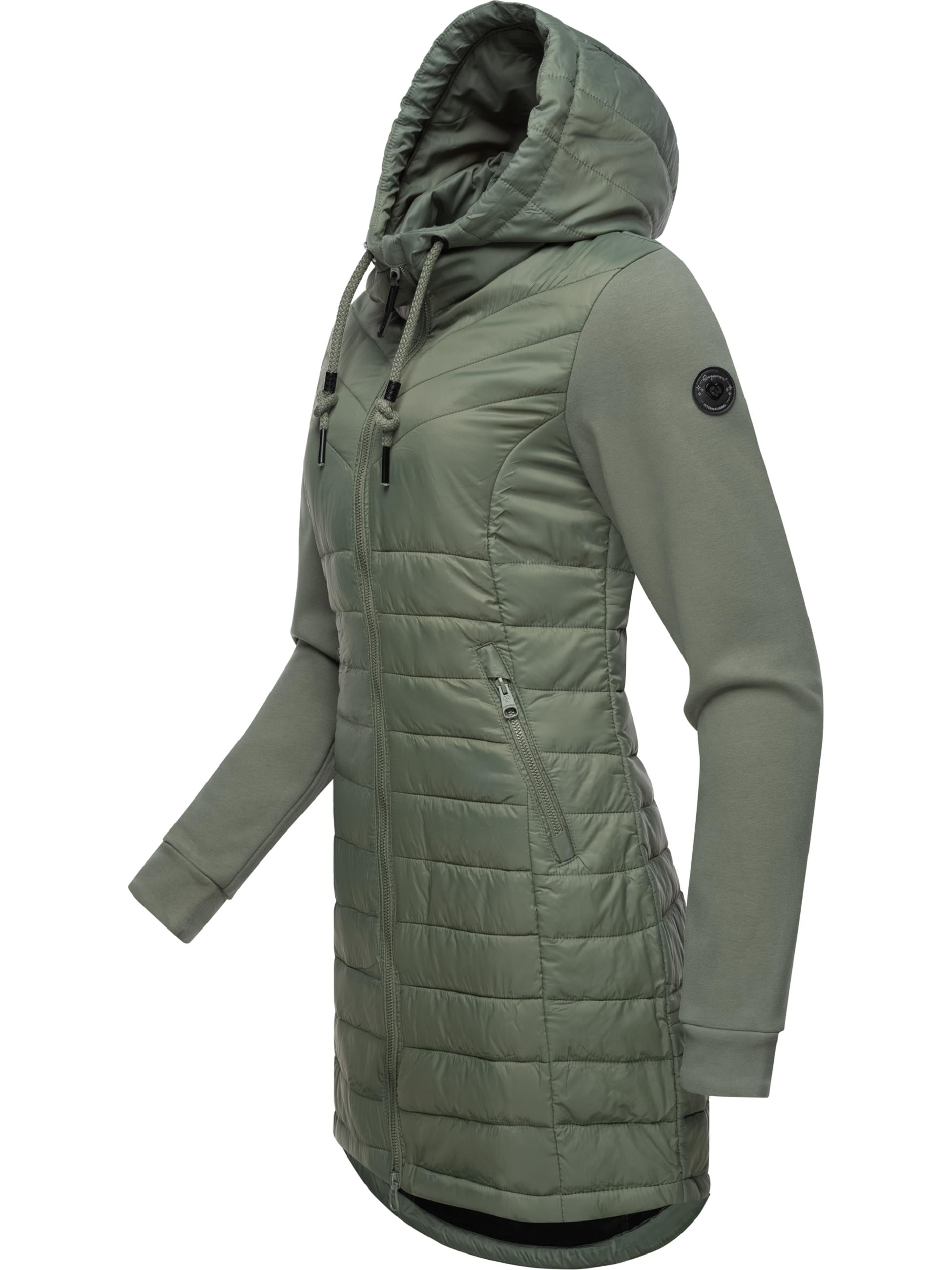 OTTO Materialmix Online modernem Steppmantel aus im Mantel Ragwear mit »Steppmantel Shop Long«, Kapuze Lucinda