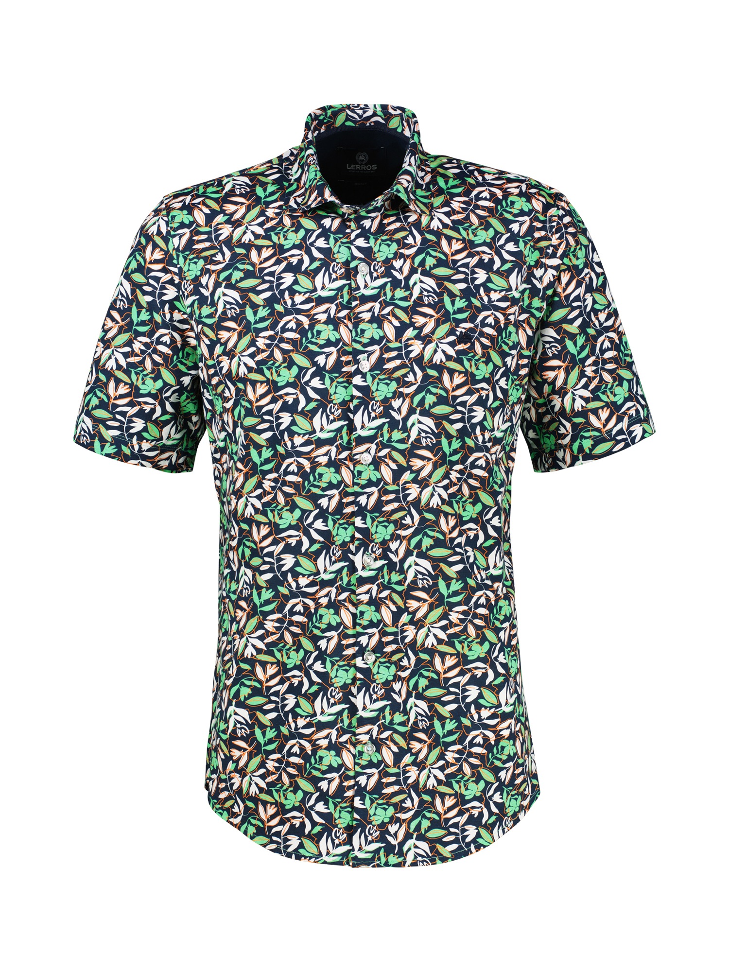 LERROS Kurzarmhemd »1/2 Hemd aus 100 % Baumwolle, floral bedruckt«