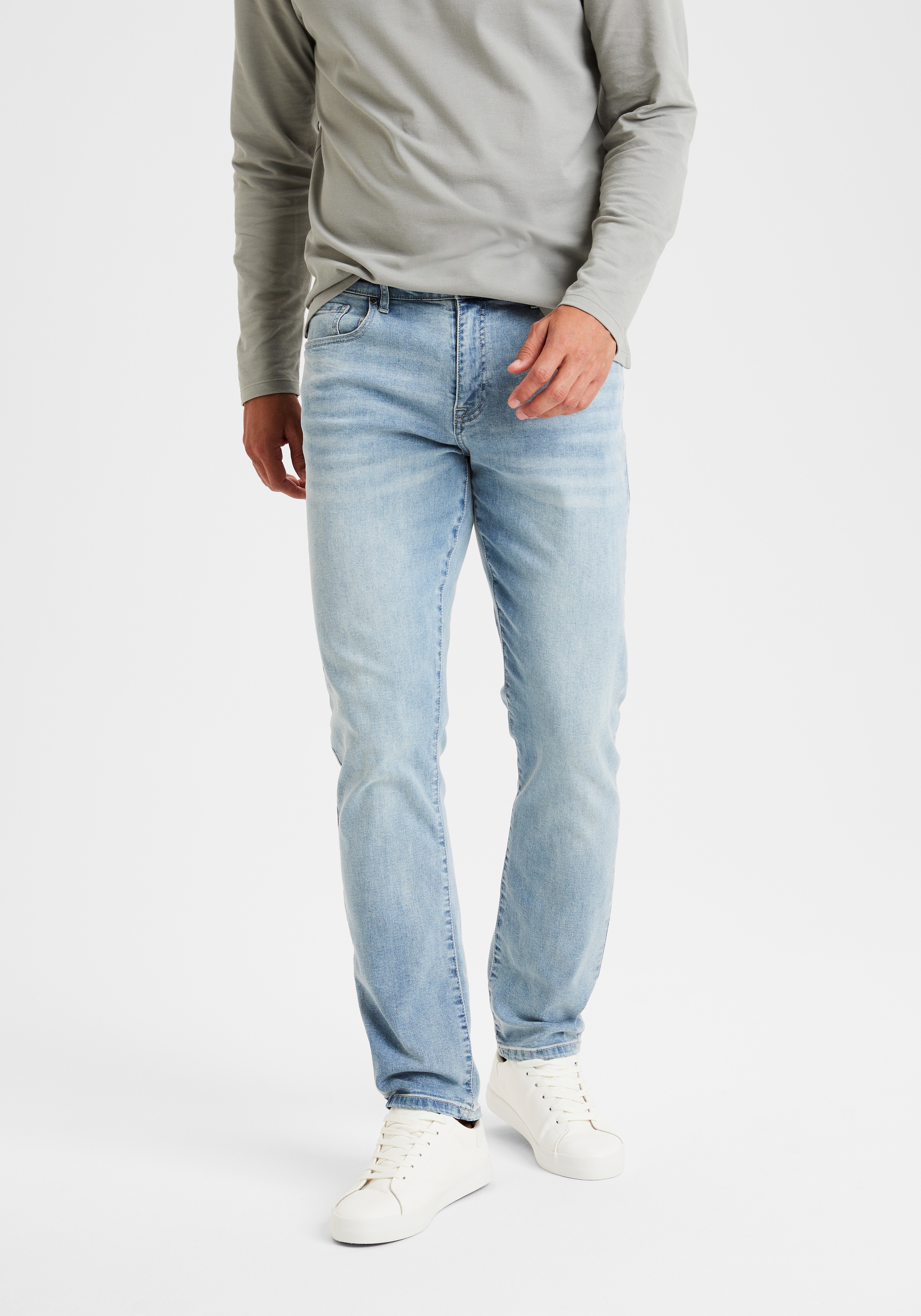 5-Pocket-Jeans »Straight-fit«, Jeans mit normaler Bundhöhe, elastische Denim-Qualität
