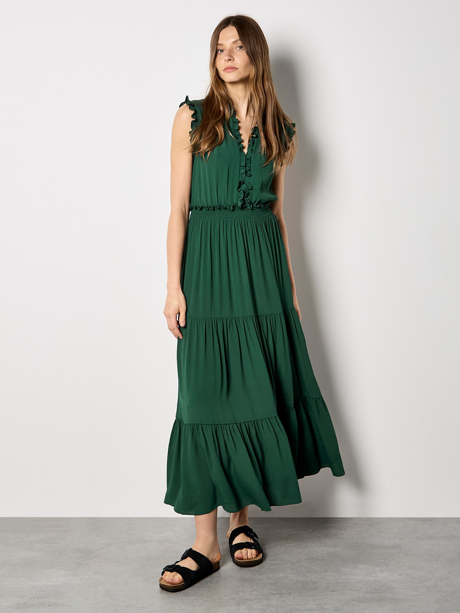 Apricot Maxikleid »Maxikleid« mit Rüschen