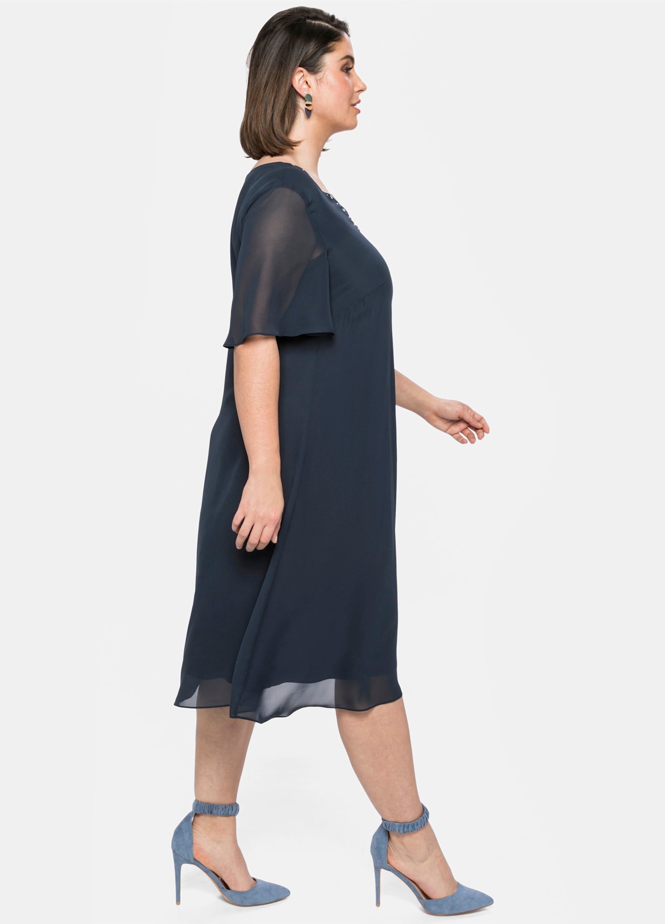 Sheego Chiffonkleid »Chiffonkleid«
