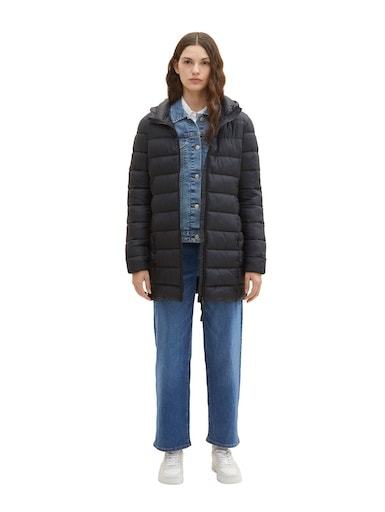 TOM TAILOR Denim Steppmantel, mit Reißverschlusstaschen