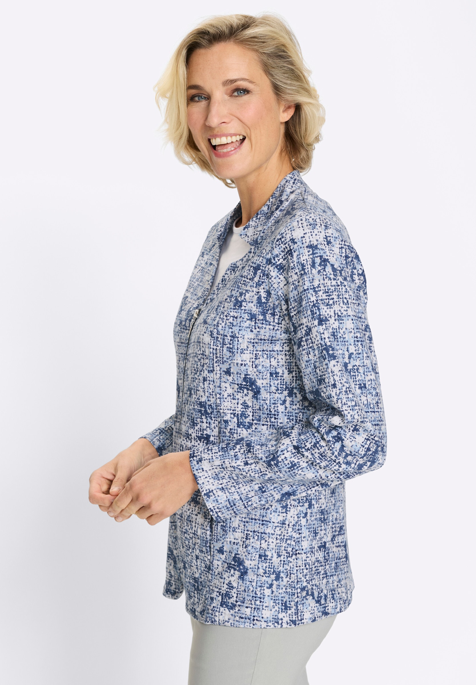 Sieh an! Sweatblazer »Sweatblazer Sweatblazer in Bouclé-Optik«