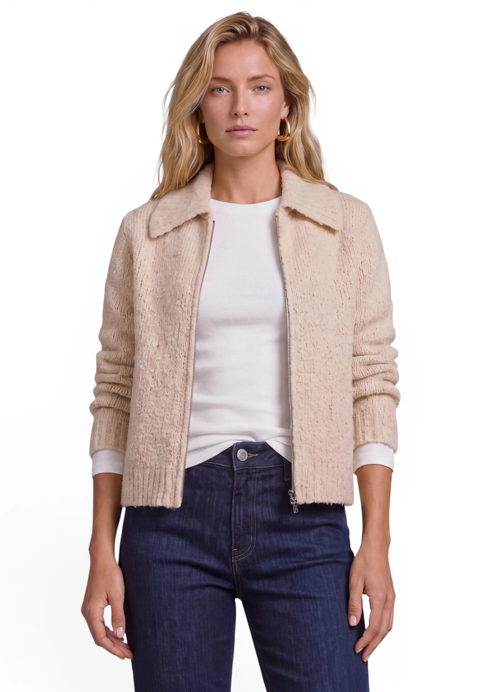Zero Cardigan »Strick-Cardigan mit Reißverschluss«