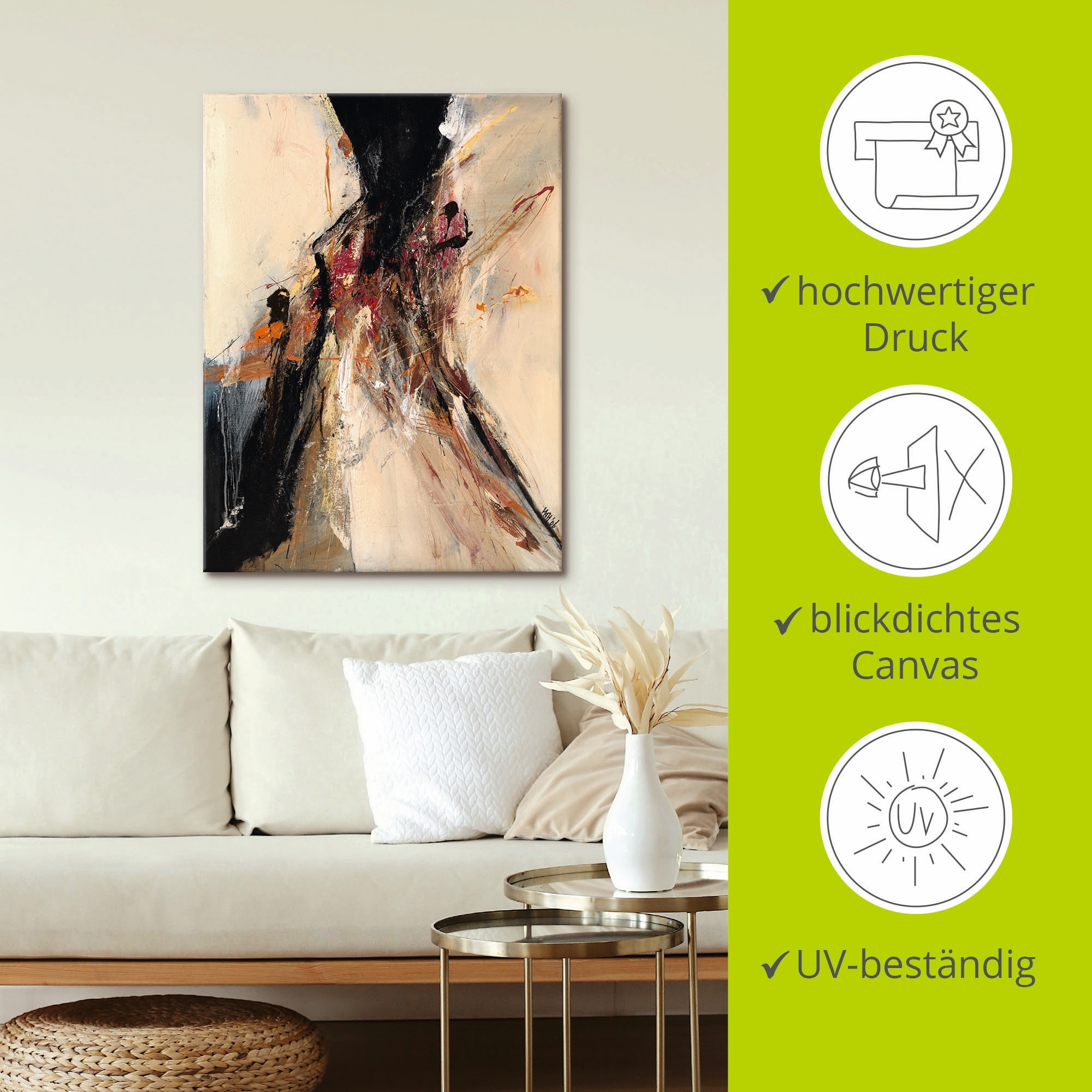 Artland Leinwandbild »Abstrakt VII« Gegenstandslos 1 Stk. tlg. als Leinwandbild, Poster in verschied. Größen