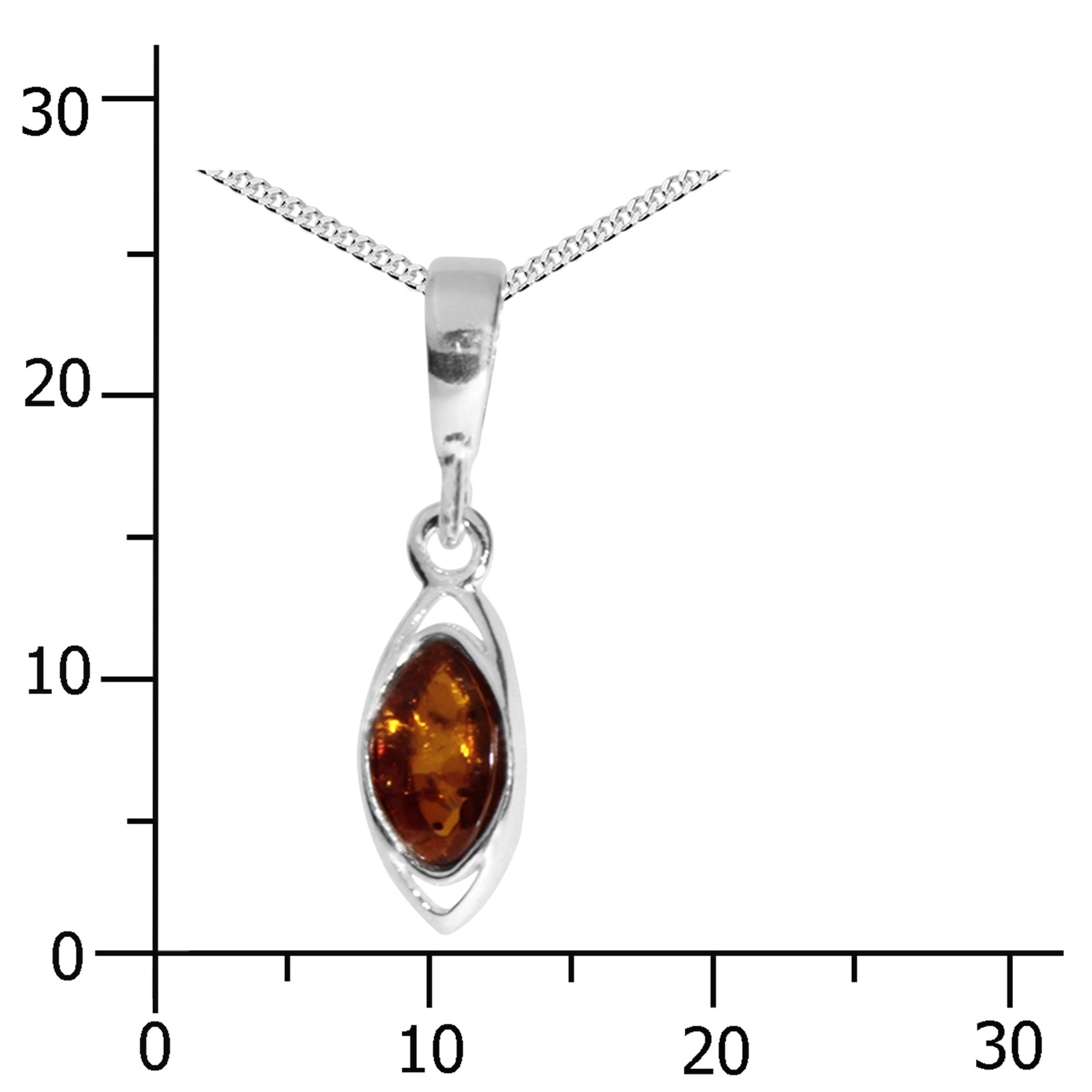 OSTSEE-SCHMUCK Kette mit Anhänger »- Telia - Silber 925/000 - Bernstein«
