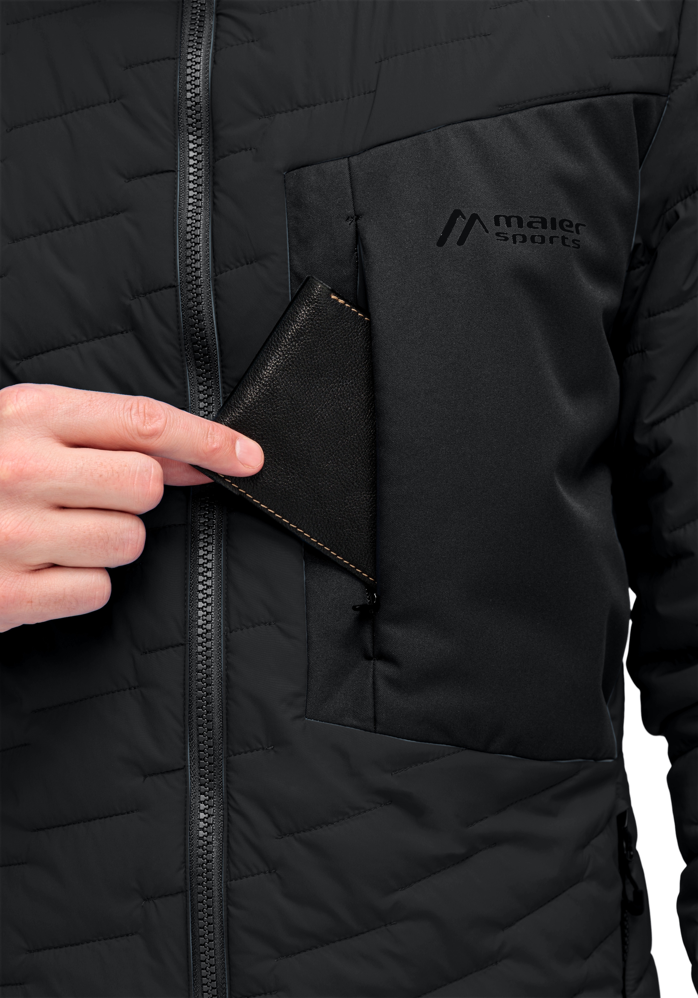 Maier Sports Funktionsjacke »Donovaly M«, Herren Outdoorjacke, Primaloft Jacke mit 3 RV-Taschen und Kapuze