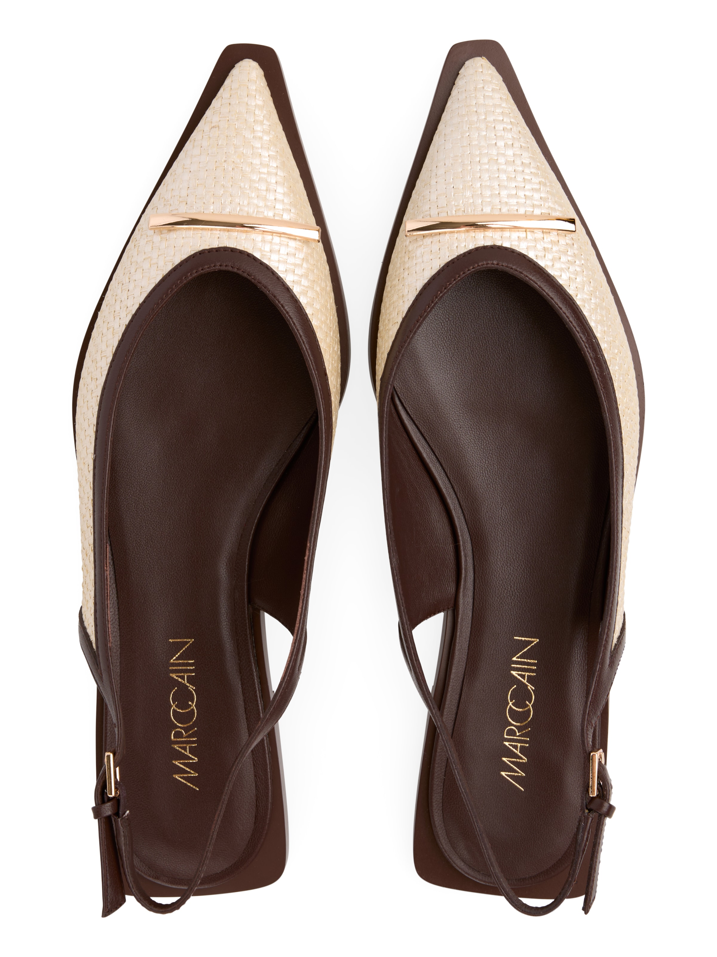 Marc Cain Slingpumps »Collections Leo' Oasis«  Flats, Slingback, Businessschuh in spitzer Form