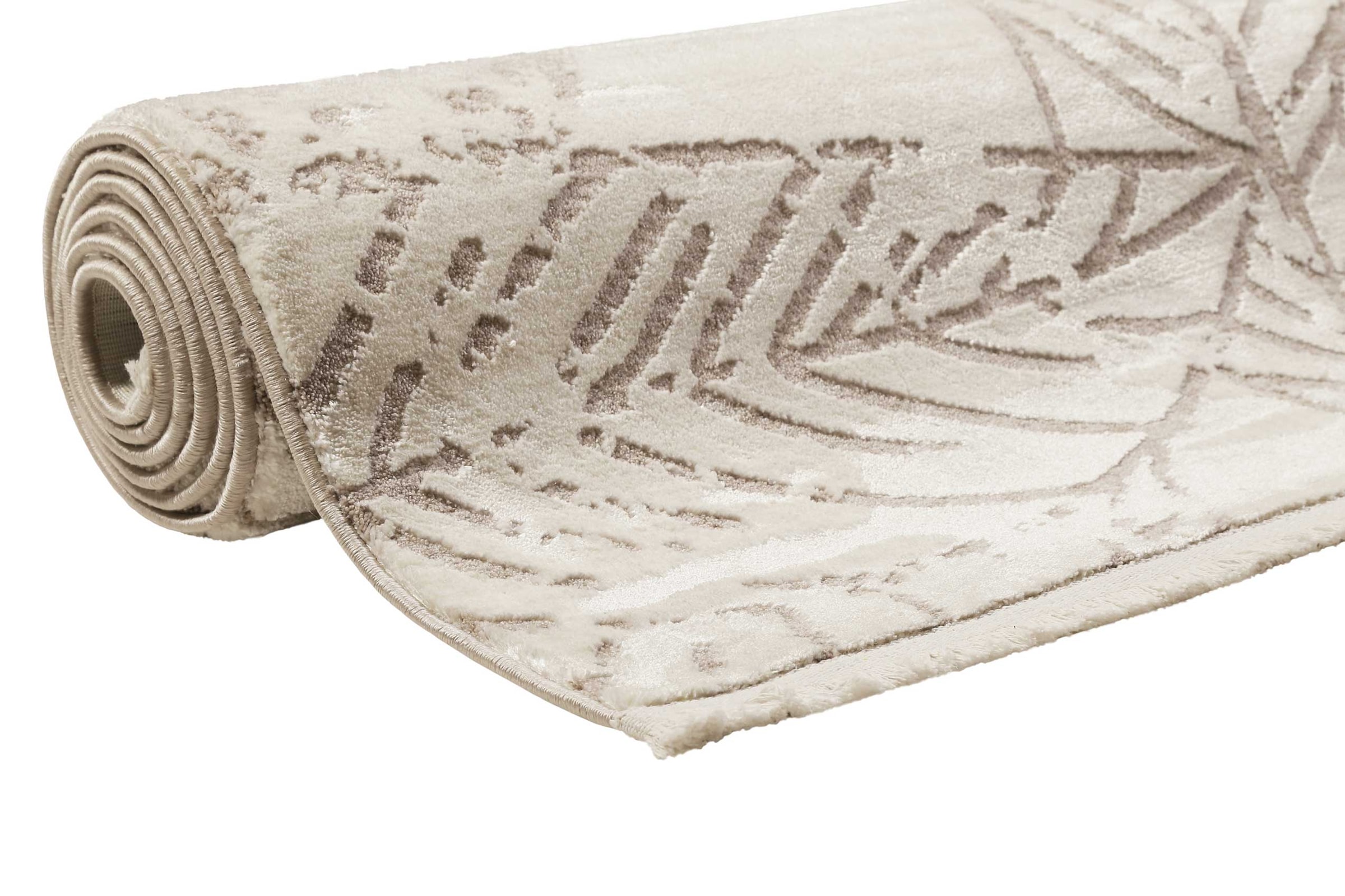 Esprit Teppich »Inga« rechteckig 10 mm Höhe Kurzflorteppich, gewebt, floral, modern, Wohnzimmer, natur