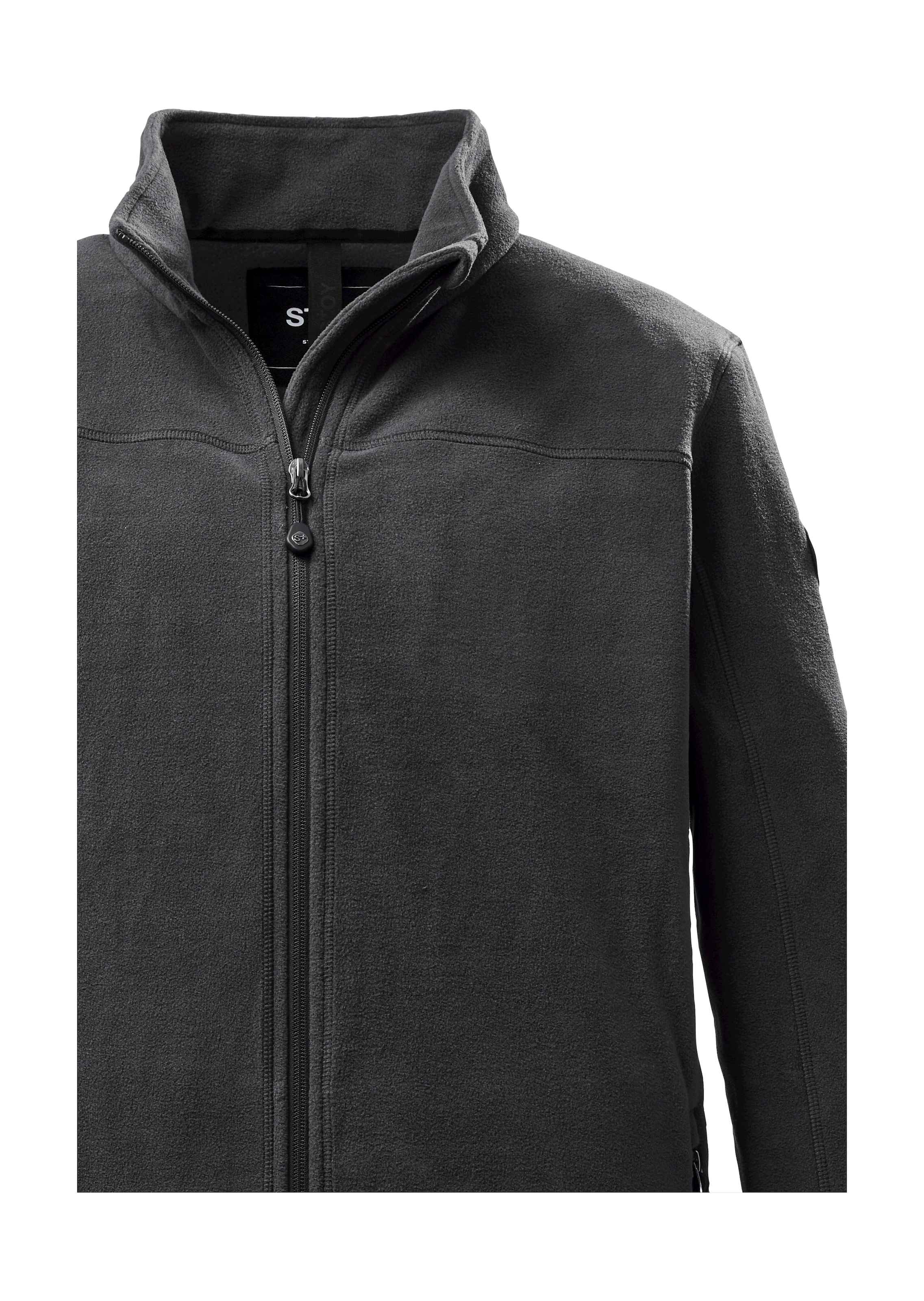 STOY Fleecejacke »STS 18 MN JCKT«, Leichte Fleecejacke mit Stretch, Kinnschutz und Zipper-Taschen