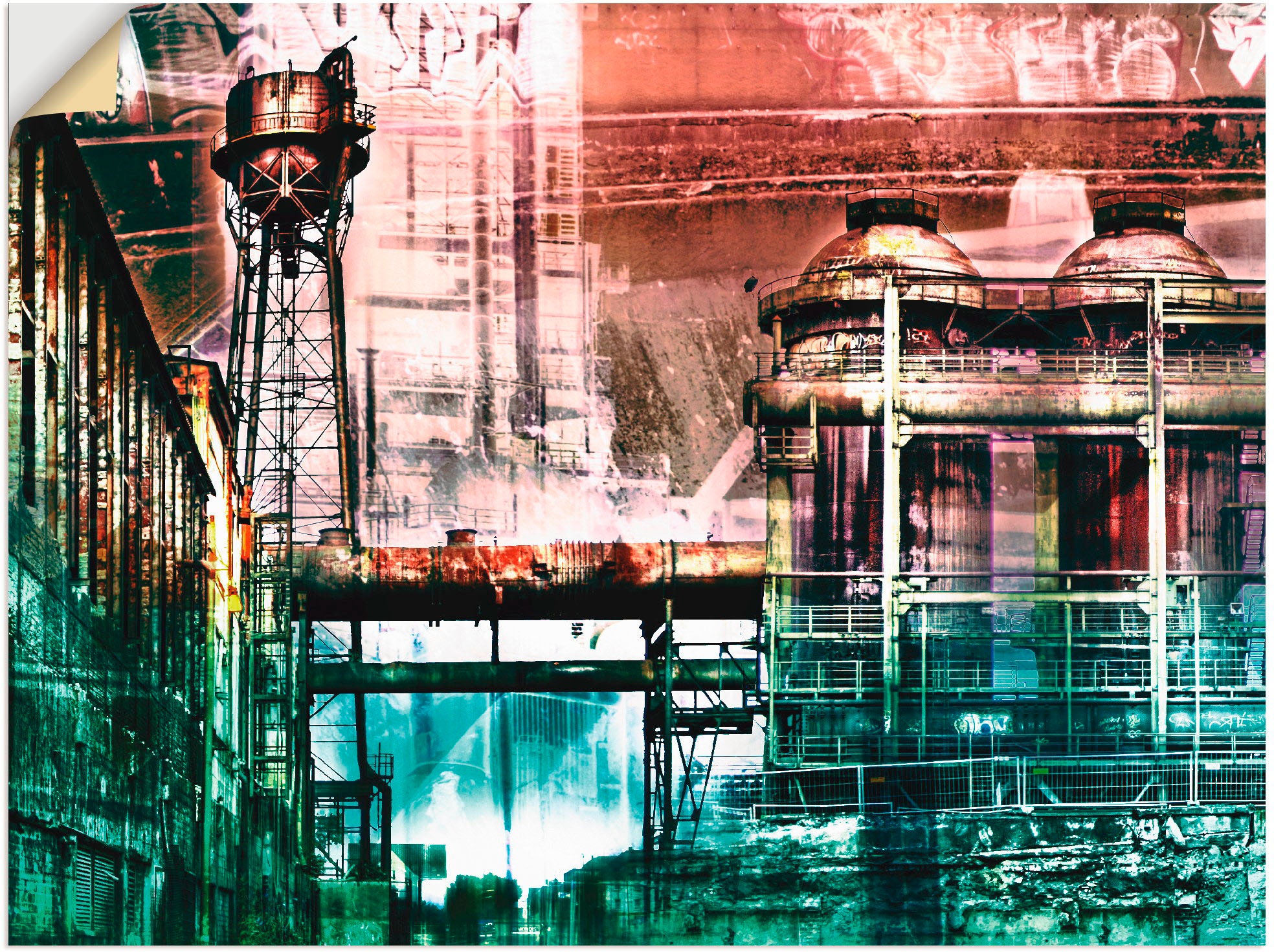 Artland Wandbild »Phönix in als St.), Dortmund - OTTO Collage Historisch kaufen (1 Poster Wandaufkleber Architektonische Elemente, Online 05«, Shop im Größen versch. Leinwandbild, oder