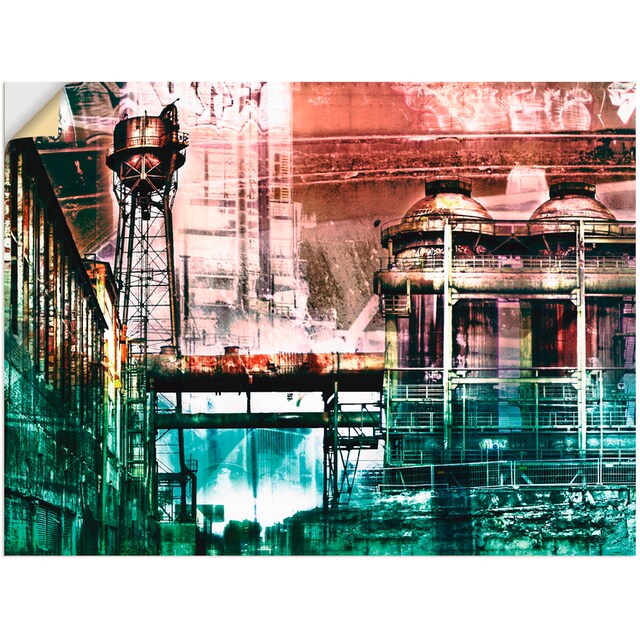 Artland Wandbild »Phönix Dortmund Historisch - Collage 05«,  Architektonische Elemente, (1 St.), als Leinwandbild, Wandaufkleber oder  Poster in versch. Größen kaufen im OTTO Online Shop