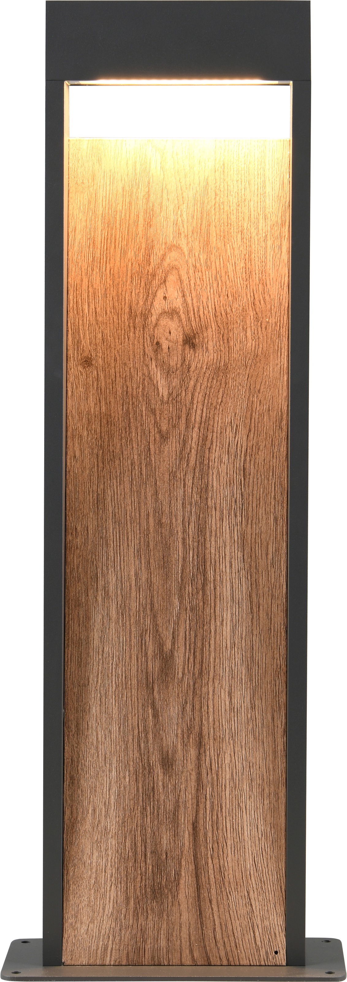 TRIO Leuchten LED Außen-Stehlampe »SALMON, Outdoor LED Stehleuchte 11W 1200 Lm 3000K, Garten Stehlampe« LED-Board 1 Stk. Warmweiß aus Aluminium & Holz-Optik, IP44 LED Garten Wegeleuchte