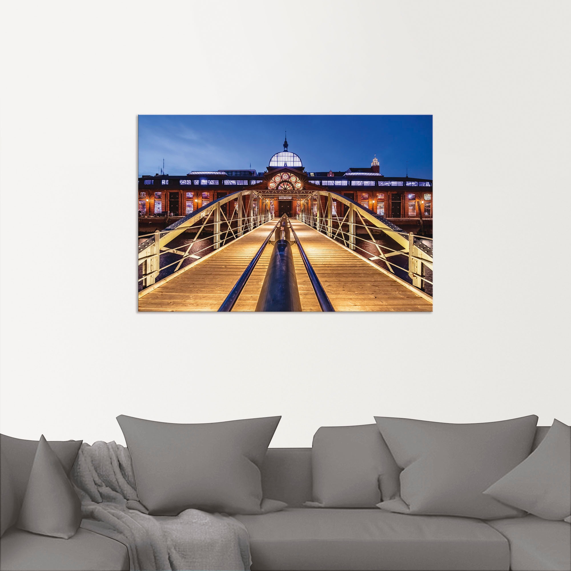 Artland Wandbild »Fischmarkt Hamburg«, Hamburg, (1 St.), als Alubild, Outdoorbild, Leinwandbild, Wandaufkleber, versch. Größen