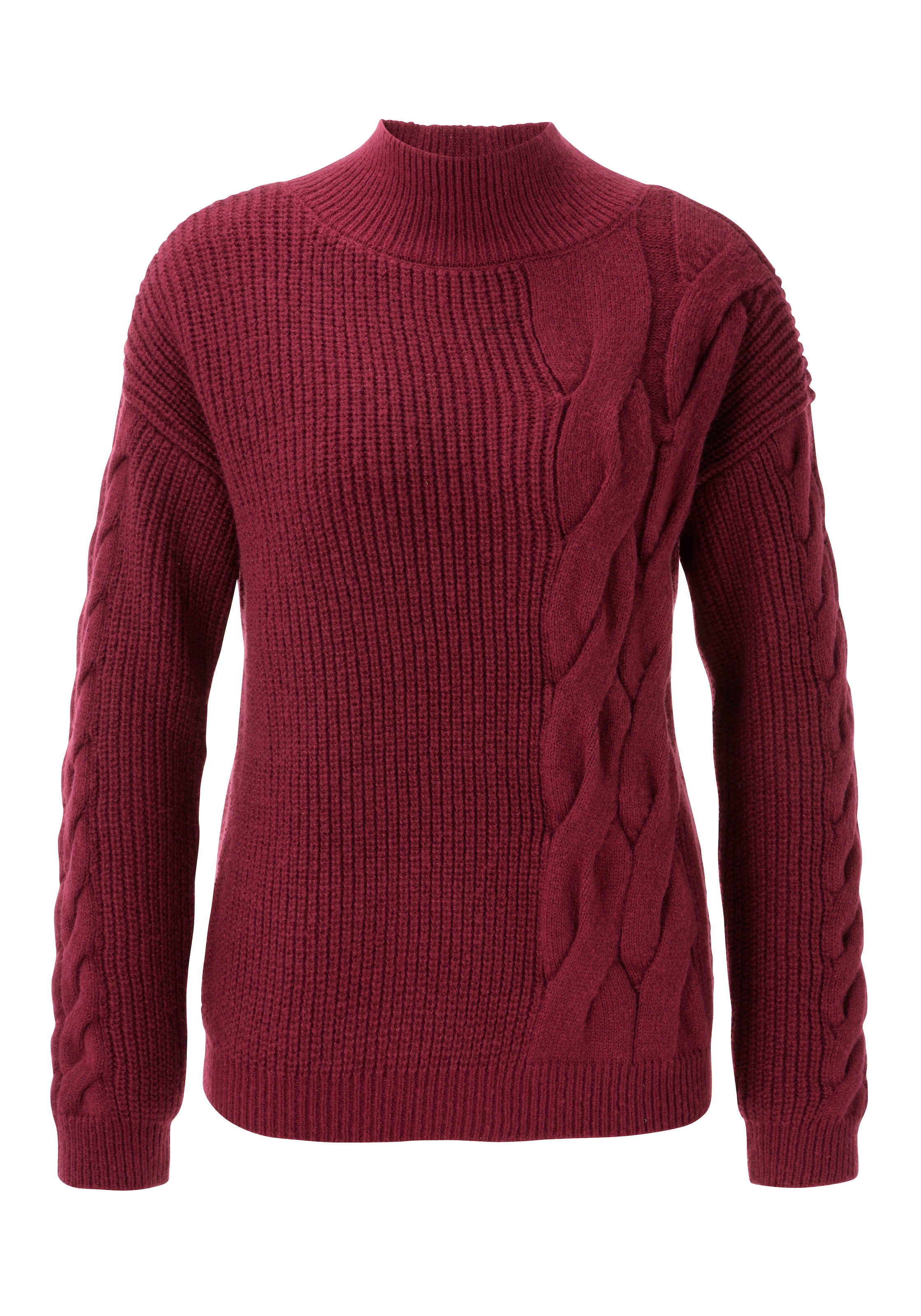 Aniston CASUAL Strickpullover mit Zopfmustern verziert - NEUE KOLLEKTION