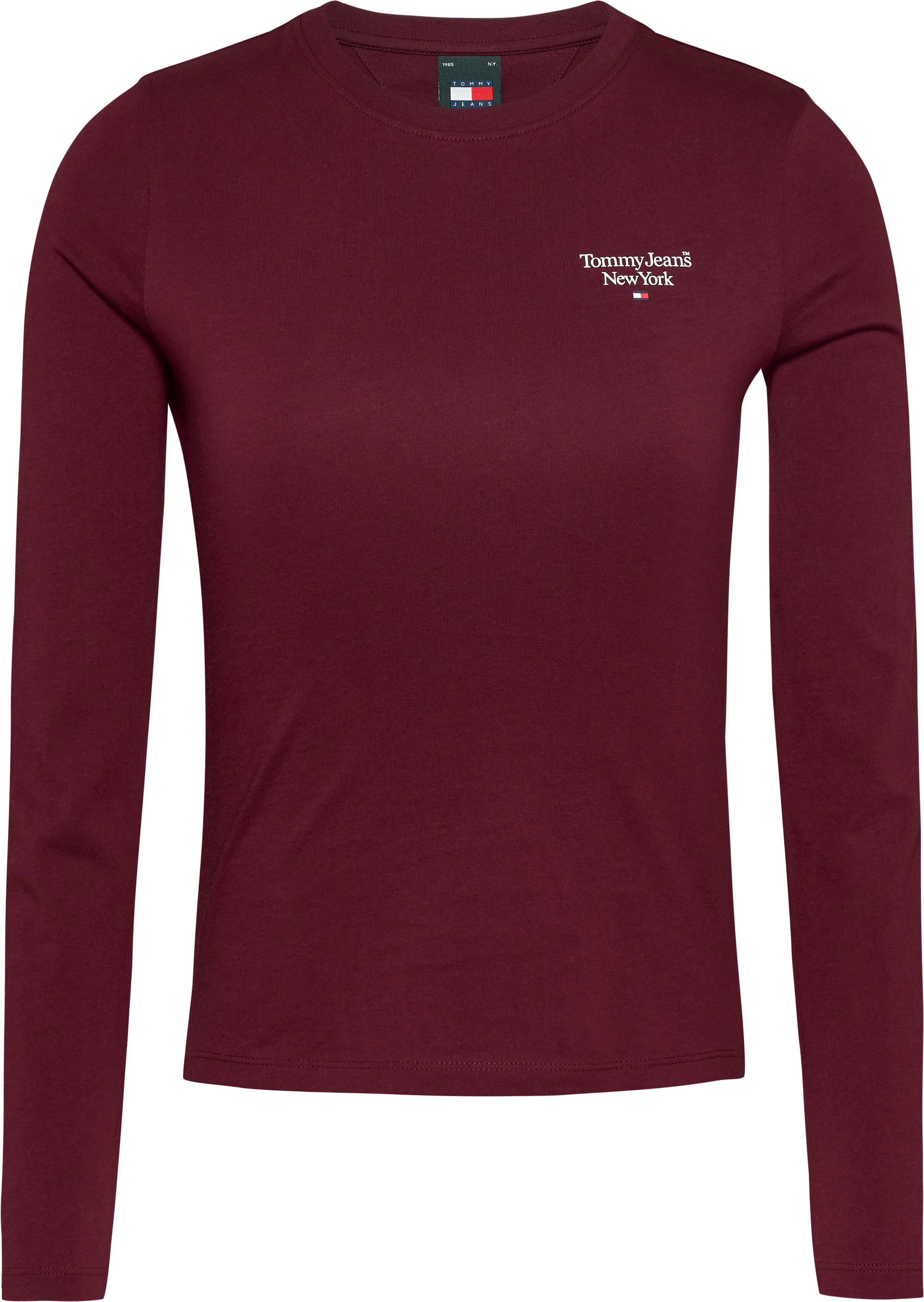 Tommy Jeans Curve T-Shirt »TJW SLIM ESSENTIAL LOGO 2 LS EXT«, in Großen Größen mit Logoschriftzug