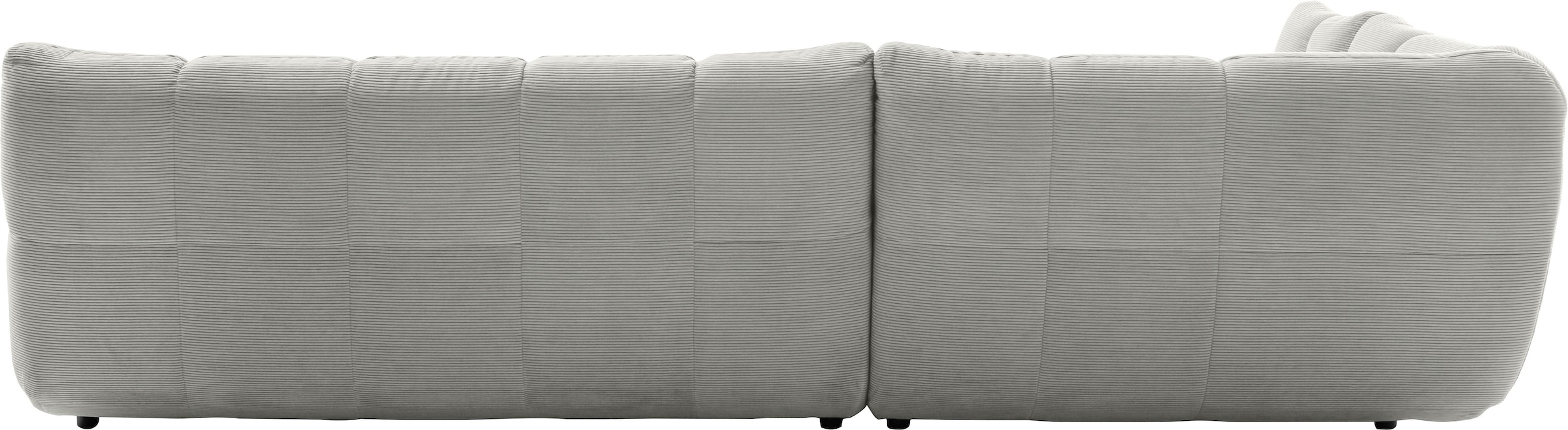 Home affaire Ecksofa »Cozy Bubble, mit klappbarer Armlehne, Breite 324 cm« mit eleganter Steppung, Rundumbezug & weicher Polsterung
