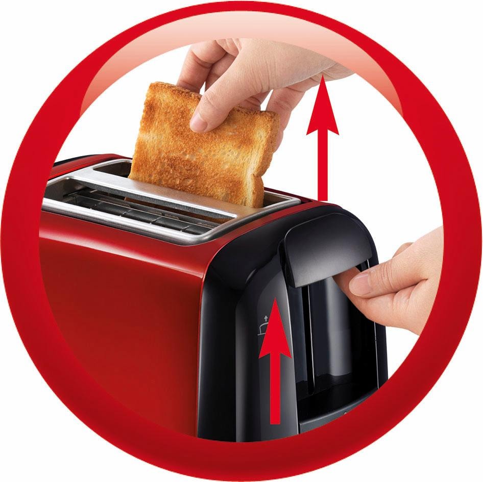 Moulinex Toaster »LT261D Subito«, 2 kurze Schlitze, für 2 Scheiben, 850 W, Anhebevorrichtung, 7 Bräunungsstufen, Krümelschublade