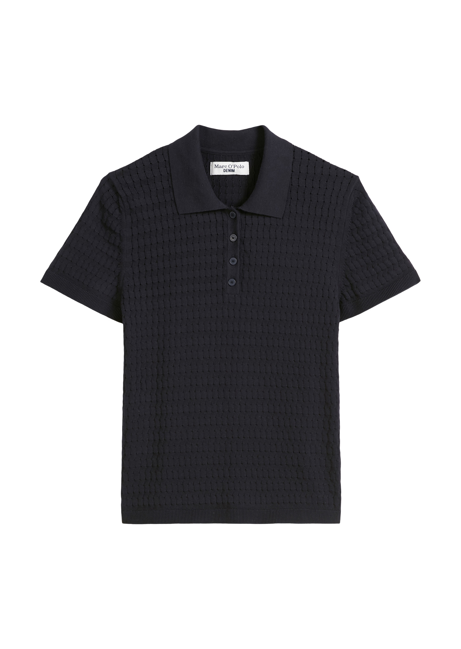 Marc O'Polo DENIM Poloshirt, aus Strick, modisches Muster, regular