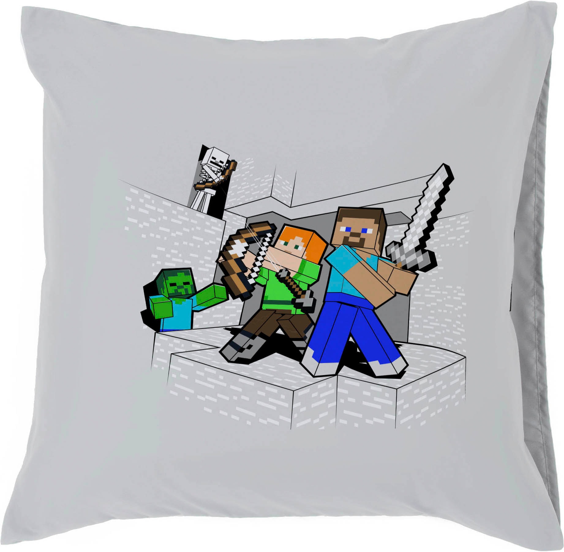 Minecraft Kinderbettwäsche »Minecraft Fight Back« 2 100% Baumwolle
