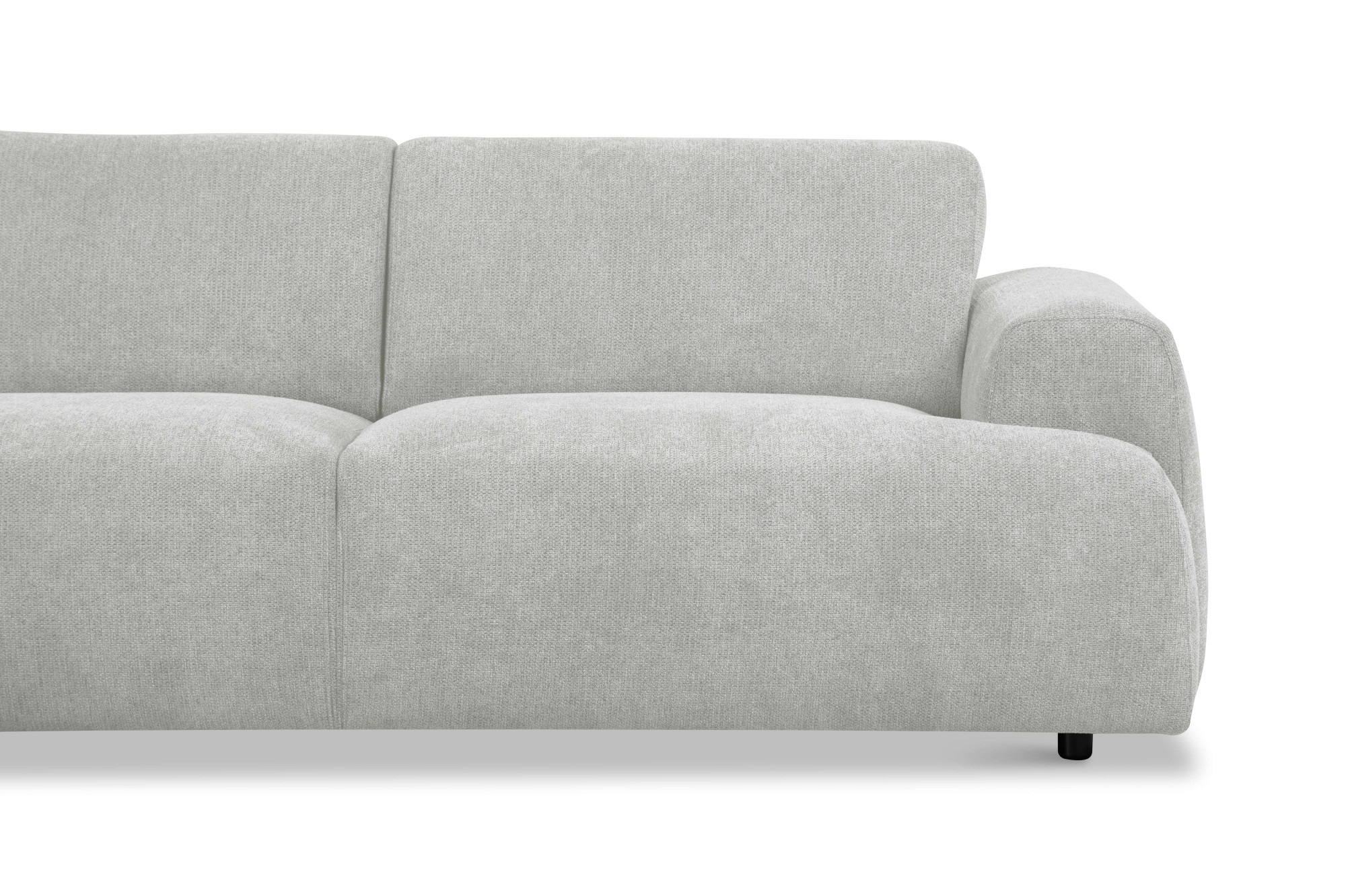 andas Ecksofa »Linkka, Breite 282 cm« L-Form, in einem weichen Chenille-Stoff, mit Wellenunterfederung