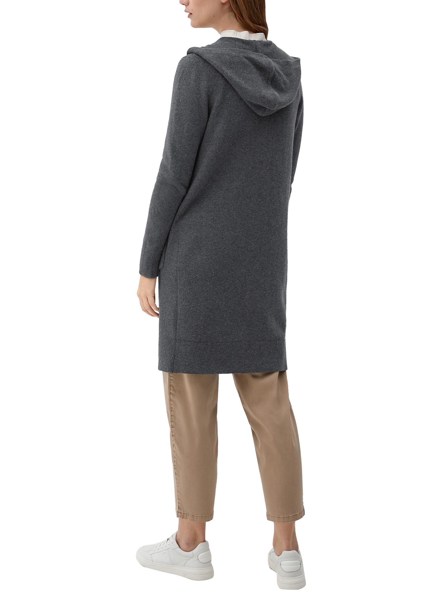 s.Oliver Kapuzenstrickjacke, ohne Verschluss, mit Seitentaschen