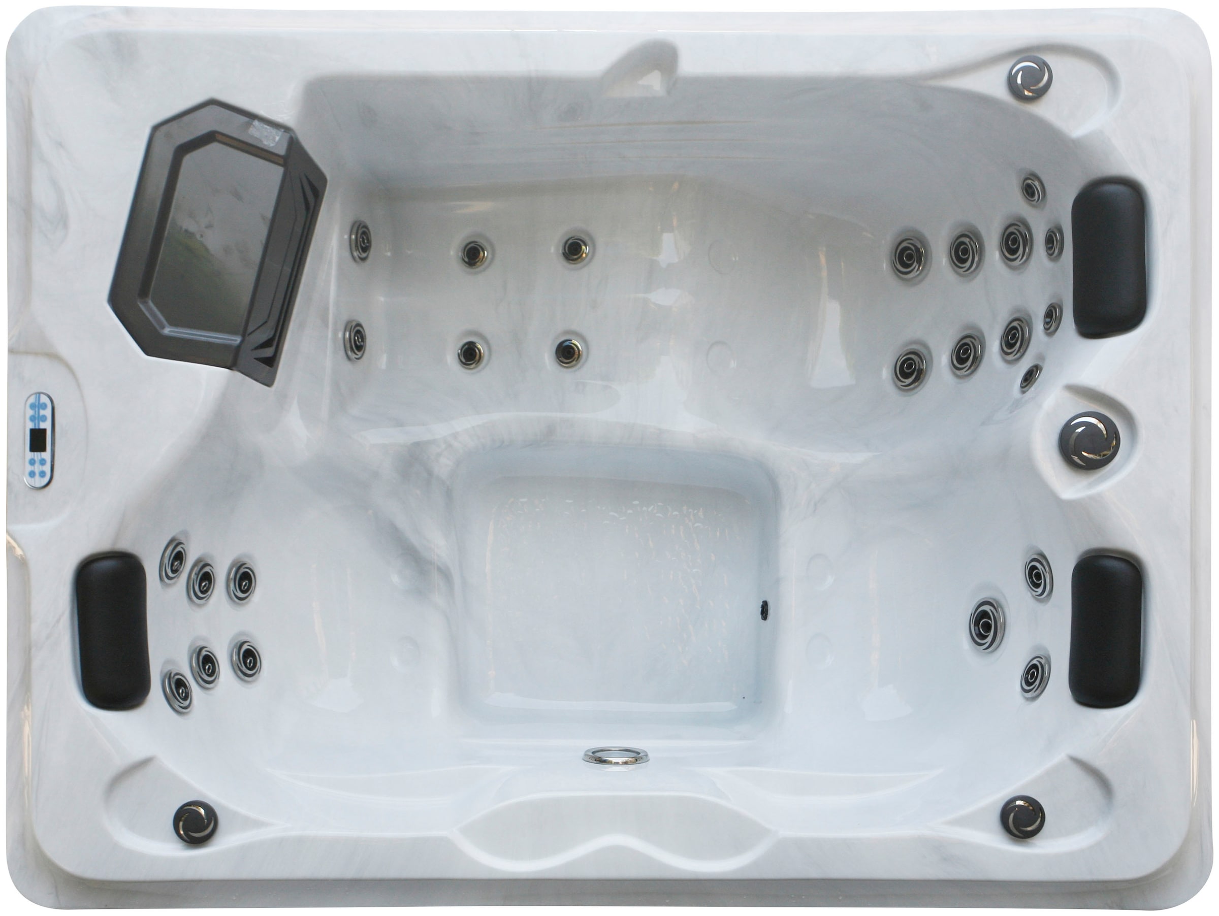 Sanotechnik Whirlpool »DIABLO«, (Set), 210x160x80 cm, inkl. Einstiegsleiter und Abdeckung
