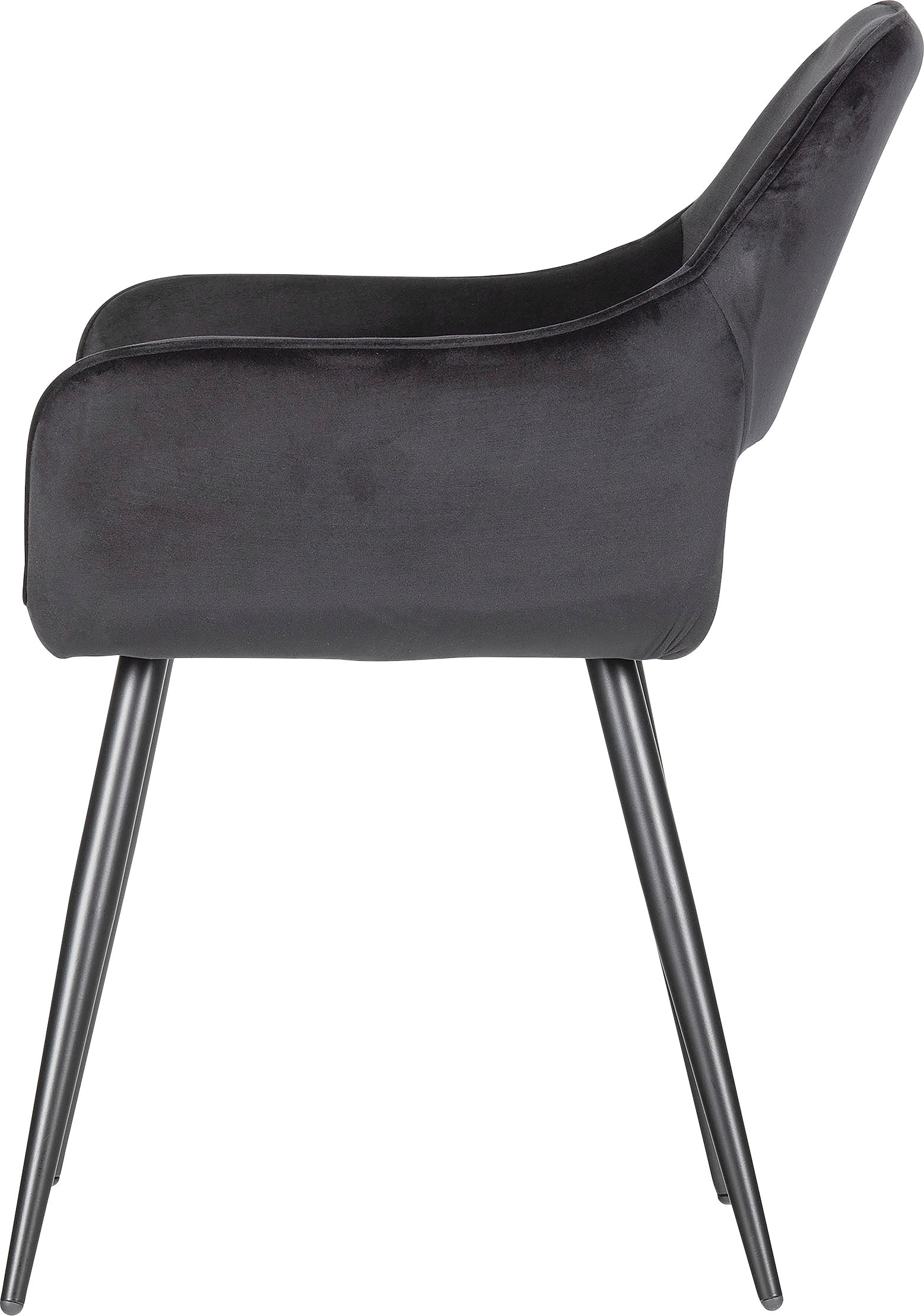 WOOOD Esszimmerstuhl »Jel«, 2 St., Samtvelours, gepolstert, 4-Fuß-Gestell, H 80 cm x B 60 cm