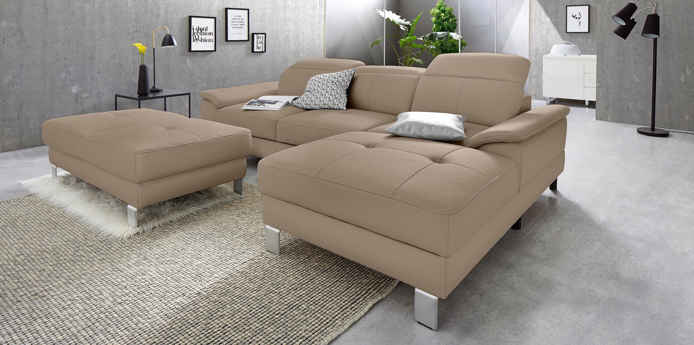 exxpo - sofa fashion Hocker »Mantua 2 Bankhocker, tolle Verarbeitungsdetails, modern und elegant«