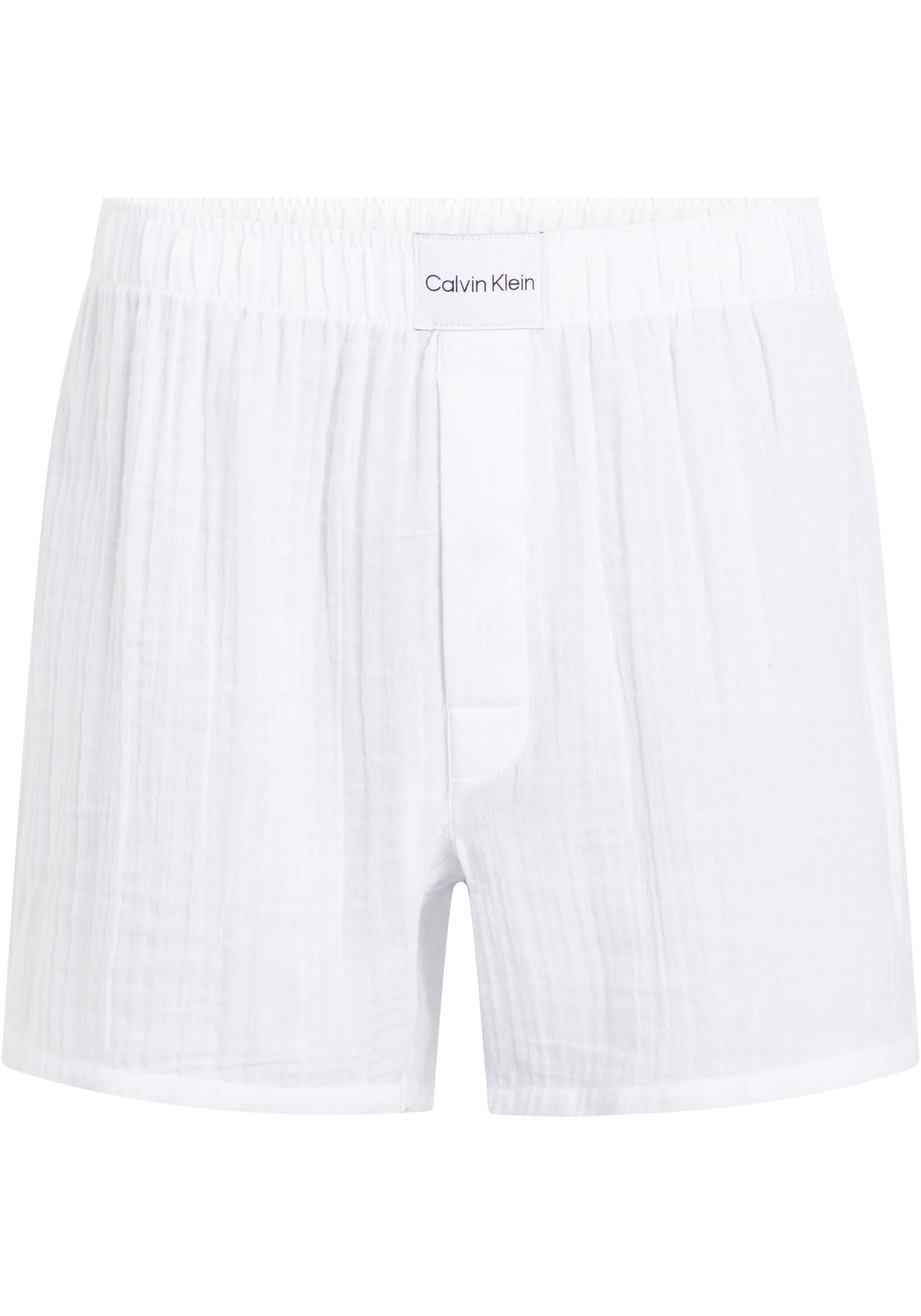 Calvin Klein Underwear Pyjamashorts »BOXER SLIM«, mit Markenlabel auf dem Bund