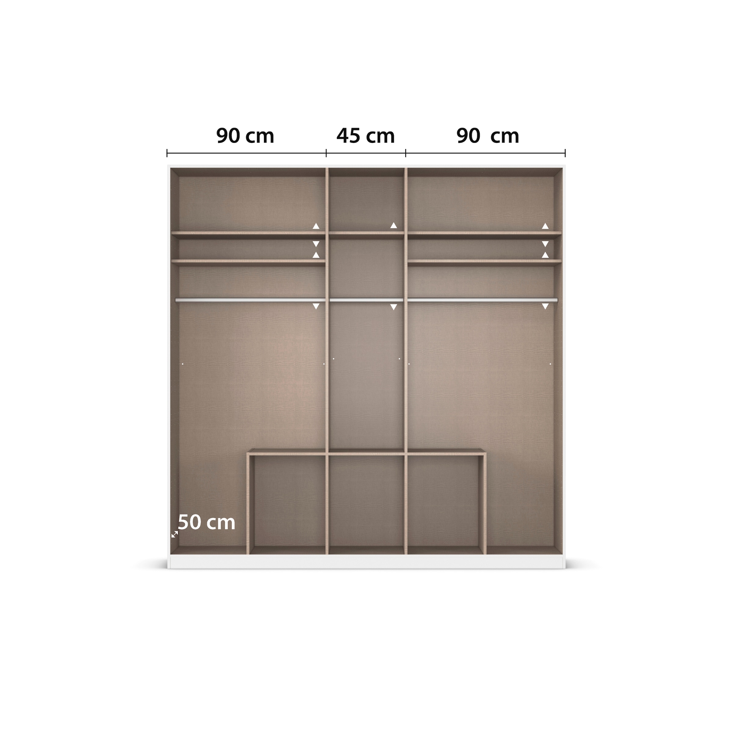 rauch Drehtürenschrank »Kleiderschrank Schrank Garderobe AGORDO mit Dekor- oder Hochglanzfront«, (in zwei Griff-Farben mit Dekor- oder Hochglanzfront), mit Außenschubkästen, in 6 Breiten und 2 Höhen MADE IN GERMANY