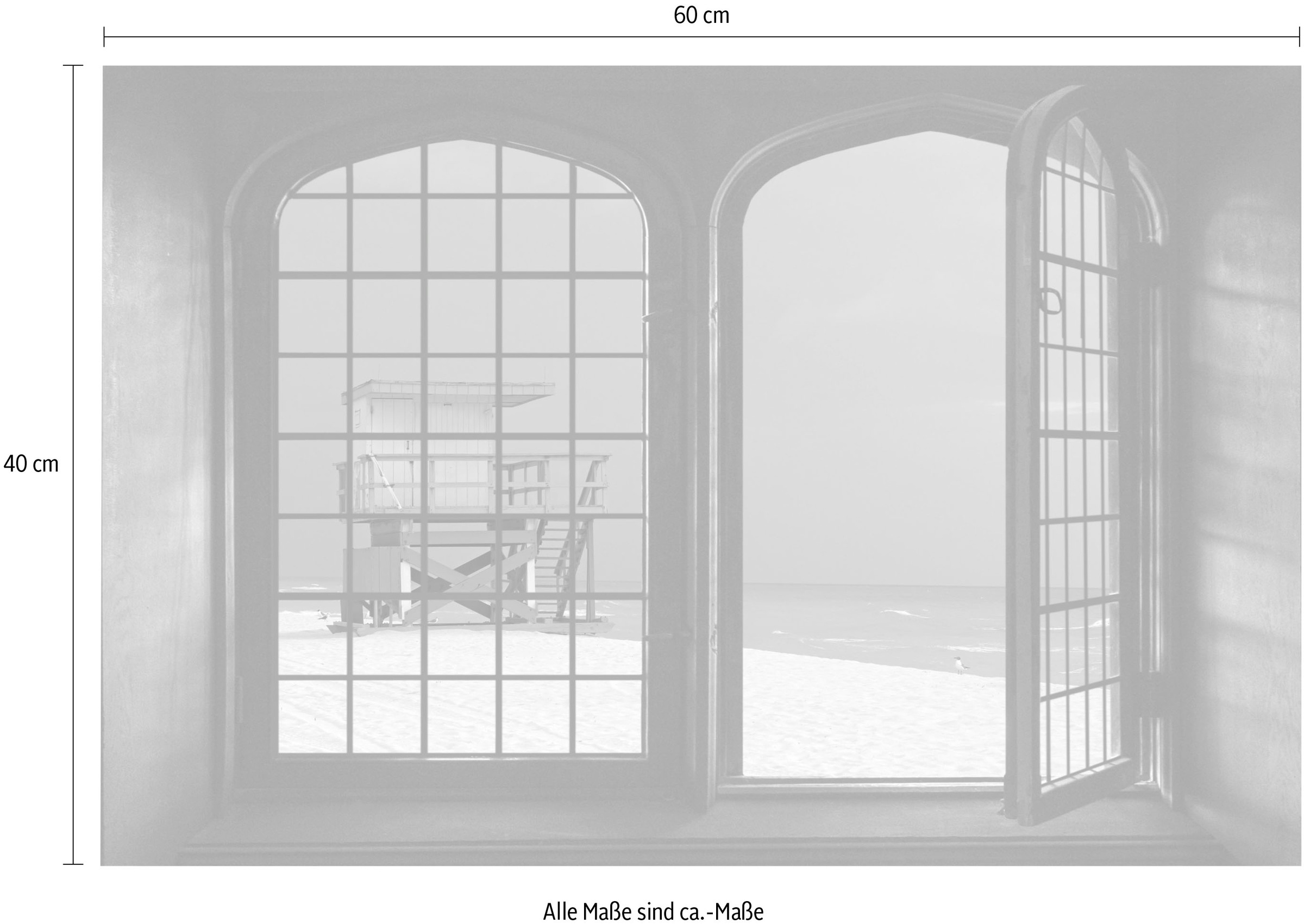 queence Wandsticker »Miami« Wandsticker, Wandbild, selbstklebend, 3D, Fenster