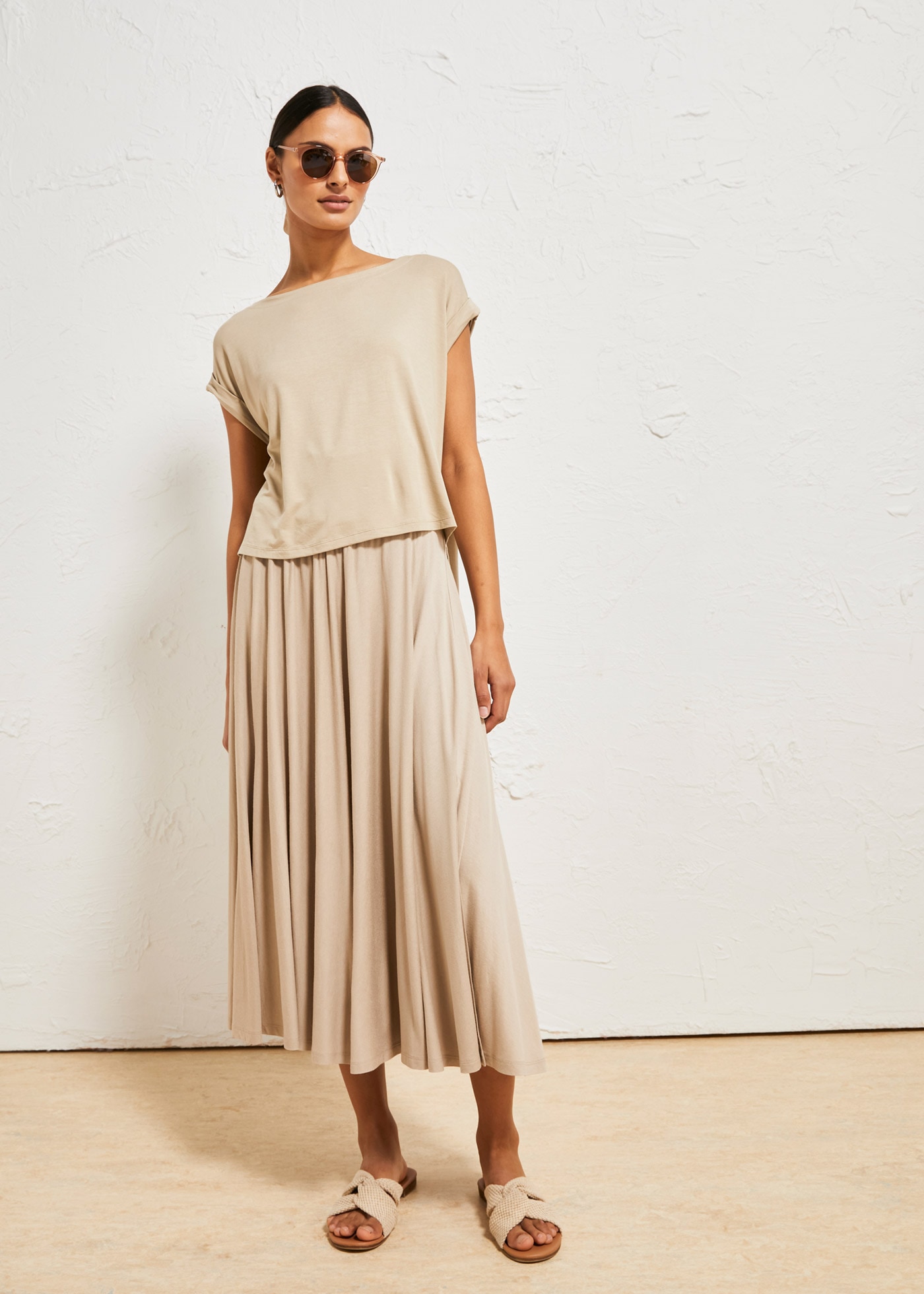 bonprix Oversize-Shirt »Oversize-Shirt aus fließender Viskose« Oversize-Shirt aus fließender Viskose