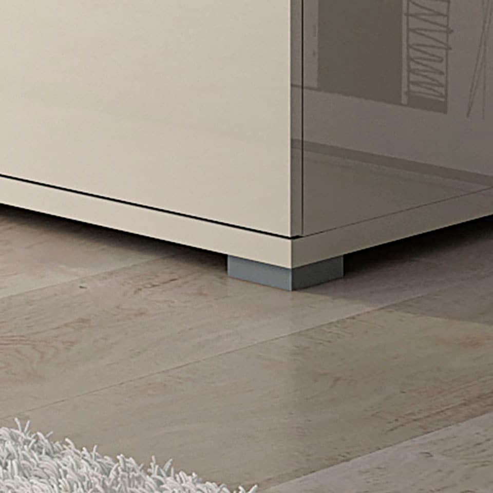 Places of Style Kommode »Piano«, (H/B/T): 84,6/150/45,2cm), Hochglanz UV lackiert, Soft-Close Funktion