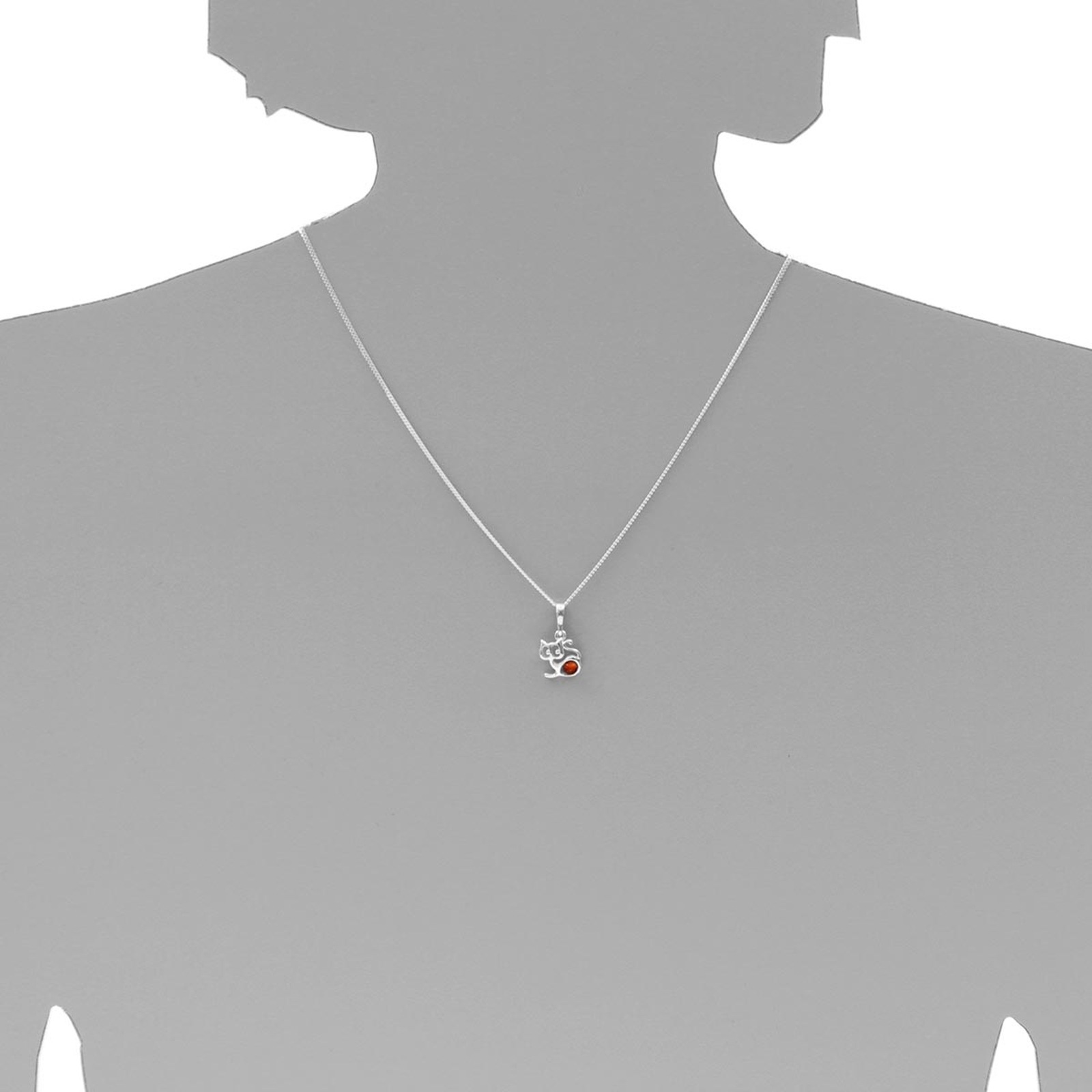 OSTSEE-SCHMUCK Kettenanhänger »- Katze - Silber 925/000 - Bernstein«