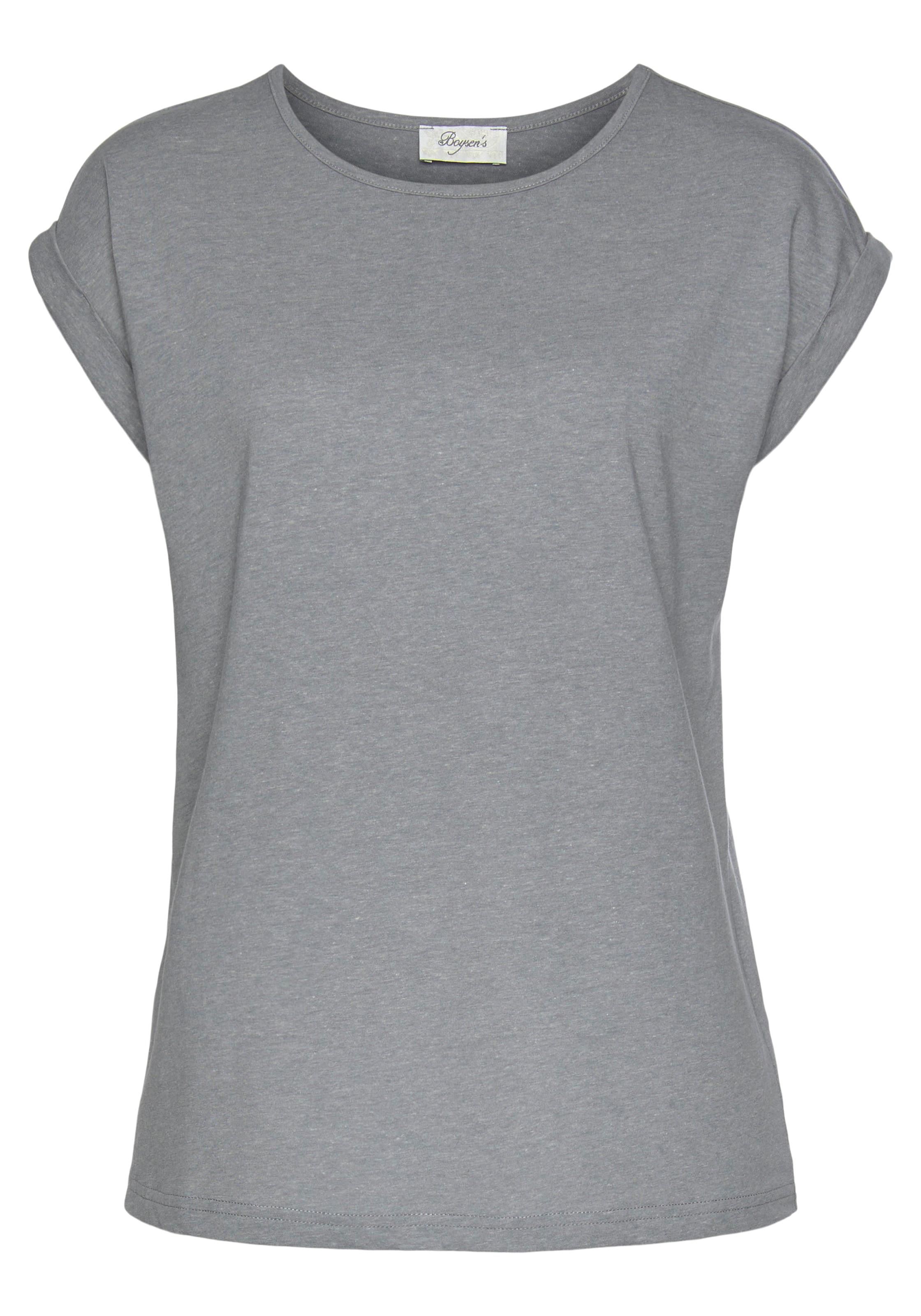 Boysen's T-Shirt, (Packung), Kurzarm, basic, Rundhalsausschnitt, für Freizeit und Sport