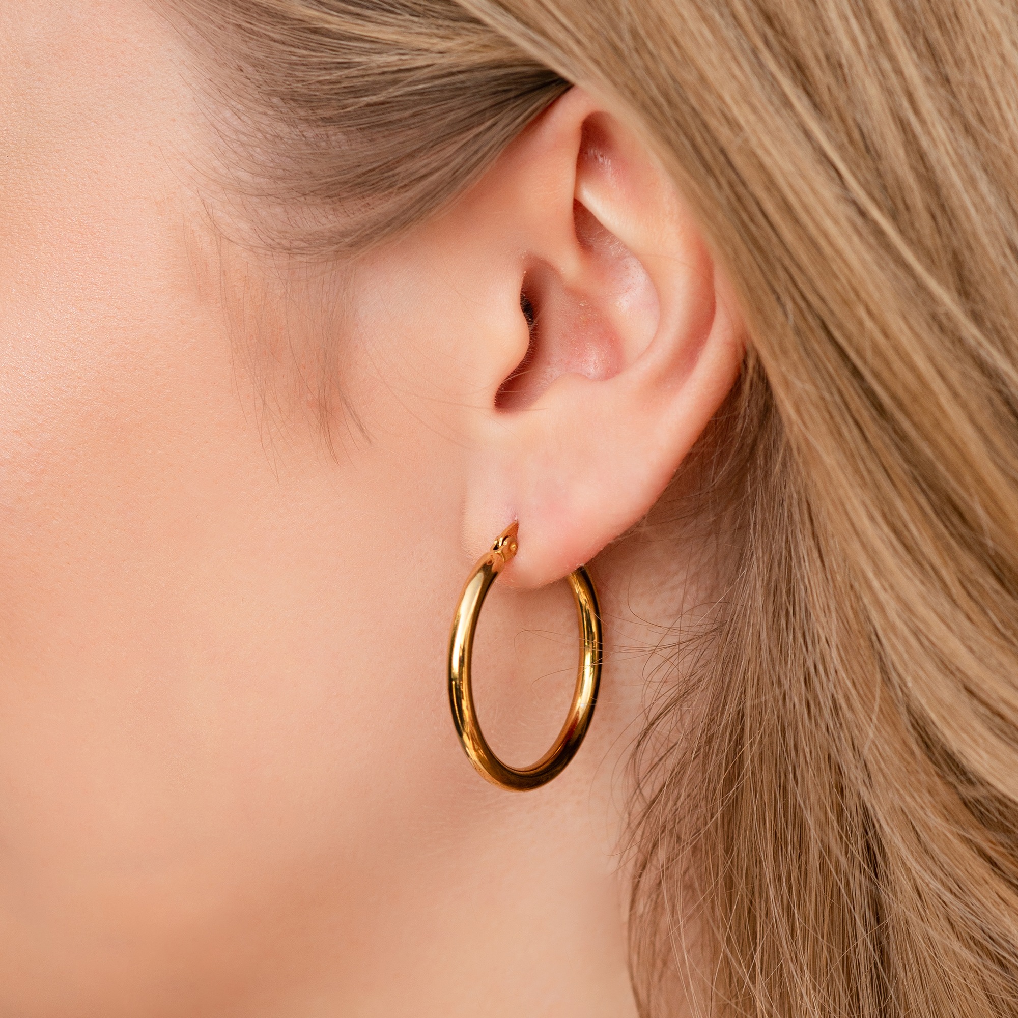 Adelia´s Paar Creolen »Damen Ohrringe ¿ Creole aus Edelstahl«