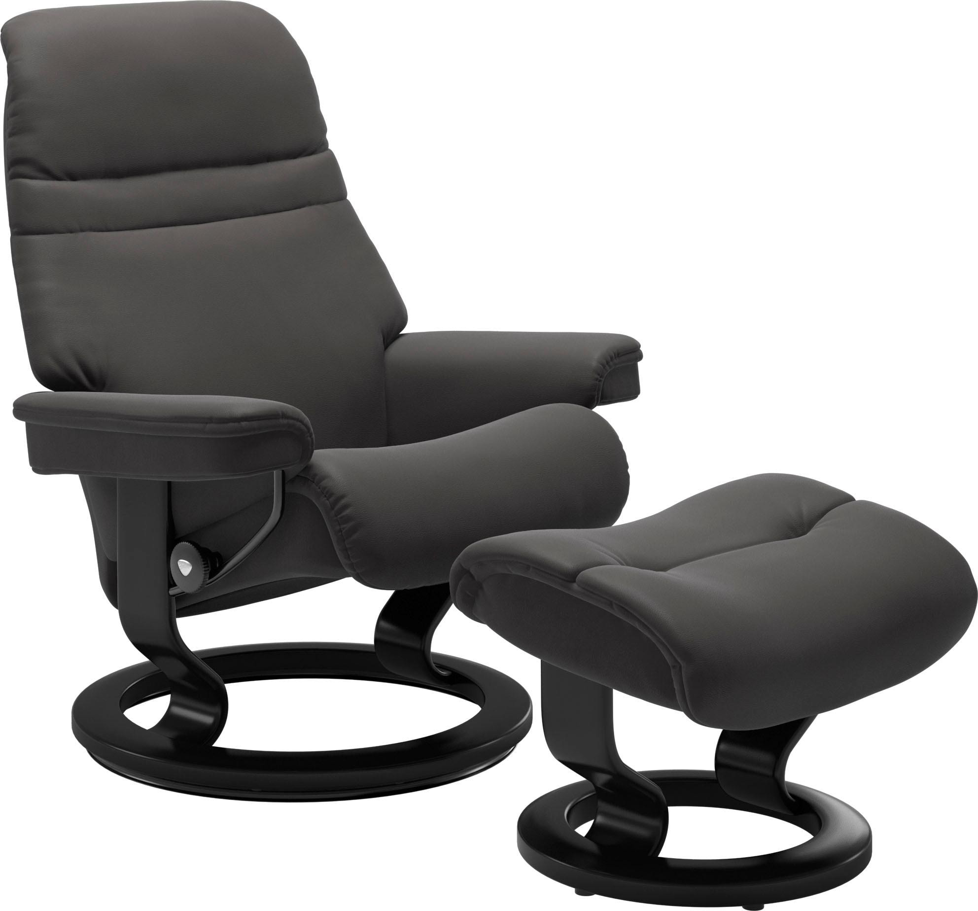 Stressless® Relaxsessel »Sunrise«, (Set, Relaxsessel mit Hocker), mit Classic Base, Größe S, Gestell Schwarz