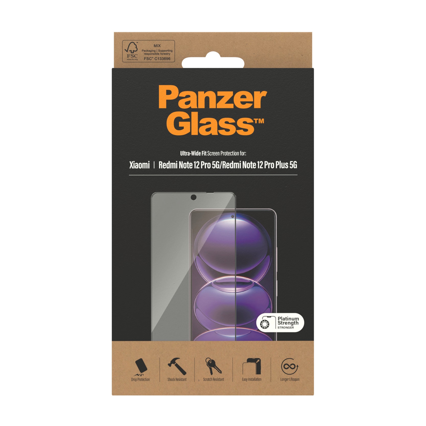 PanzerGlass Displayschutzglas »Screen Protector Ultra Wide Fit«, für Xiaomi Redmi Note 12 Pro/12 Pro Plus-Poco X5 Pro